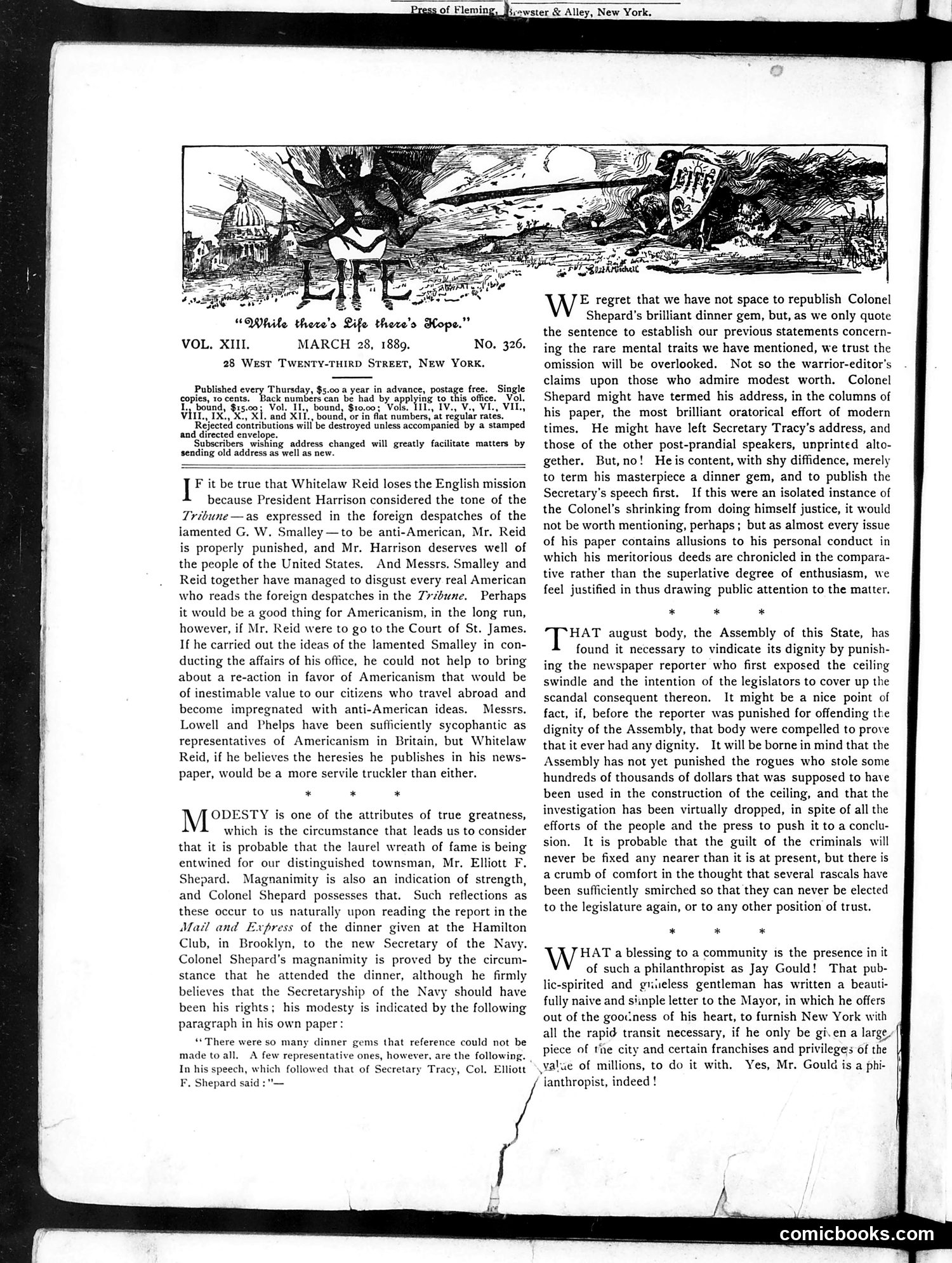 Life — March 28, 1889 — page 2: Life, 1889-03-28