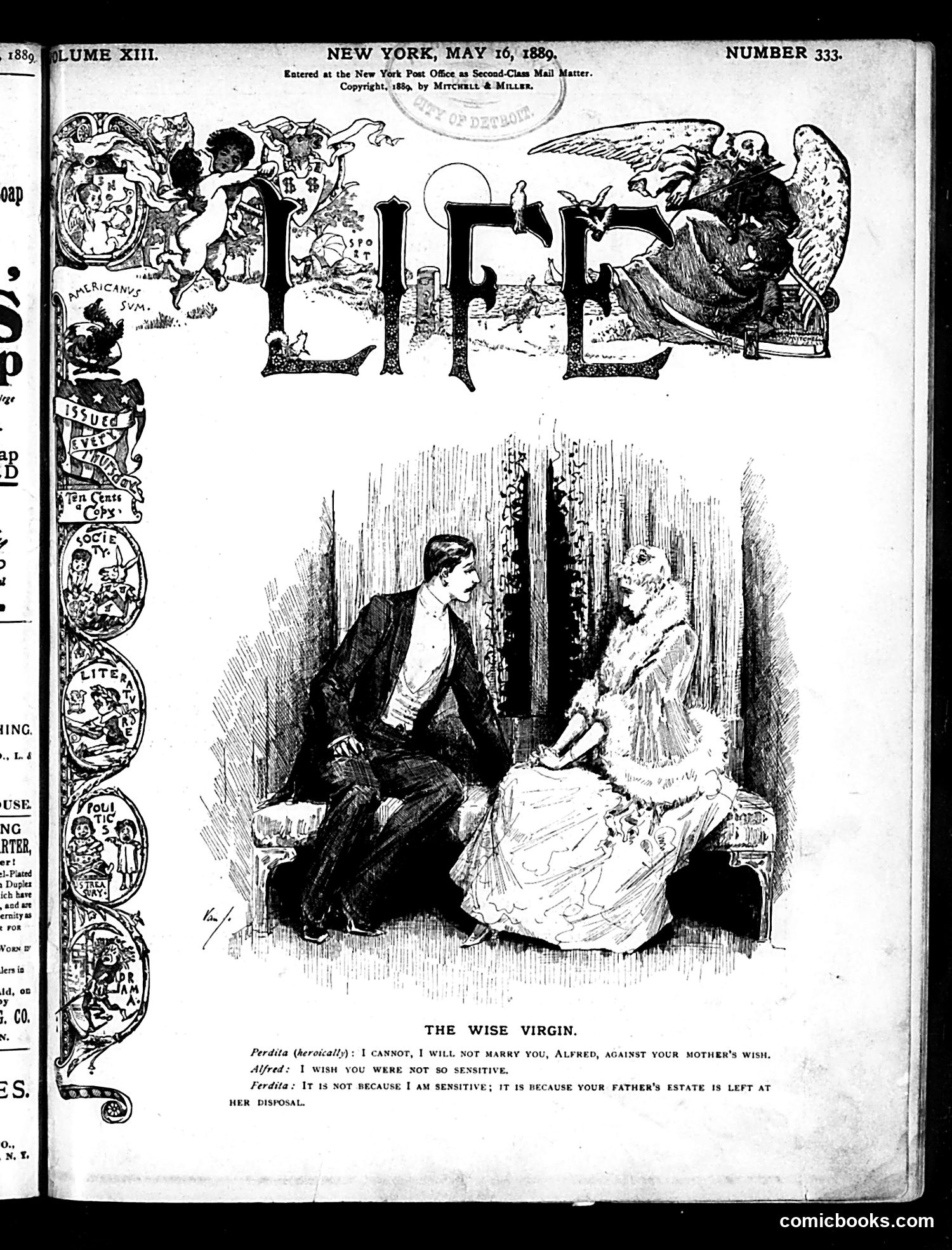 Life — May 16, 1889 — page 1: Life, 1889-05-16