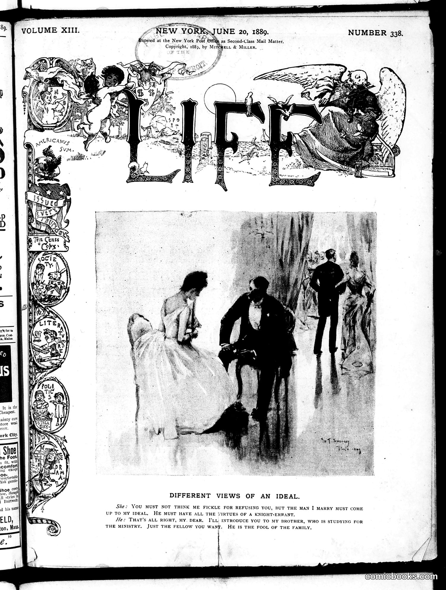 Life — June 20, 1889 — page 1: Life, 1889-06-20