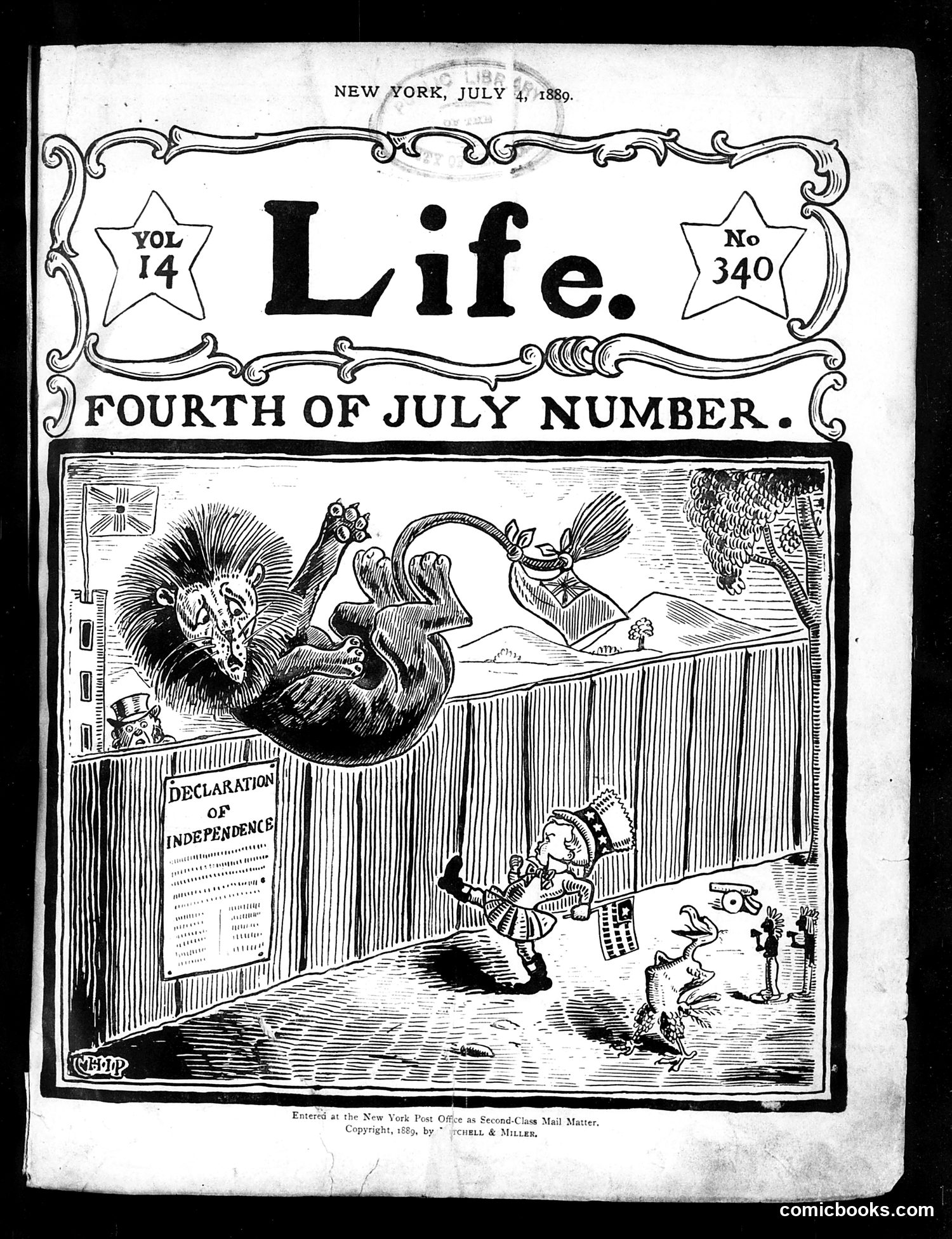 Life — July 4, 1889 — page 1: Life, 1889-07-04