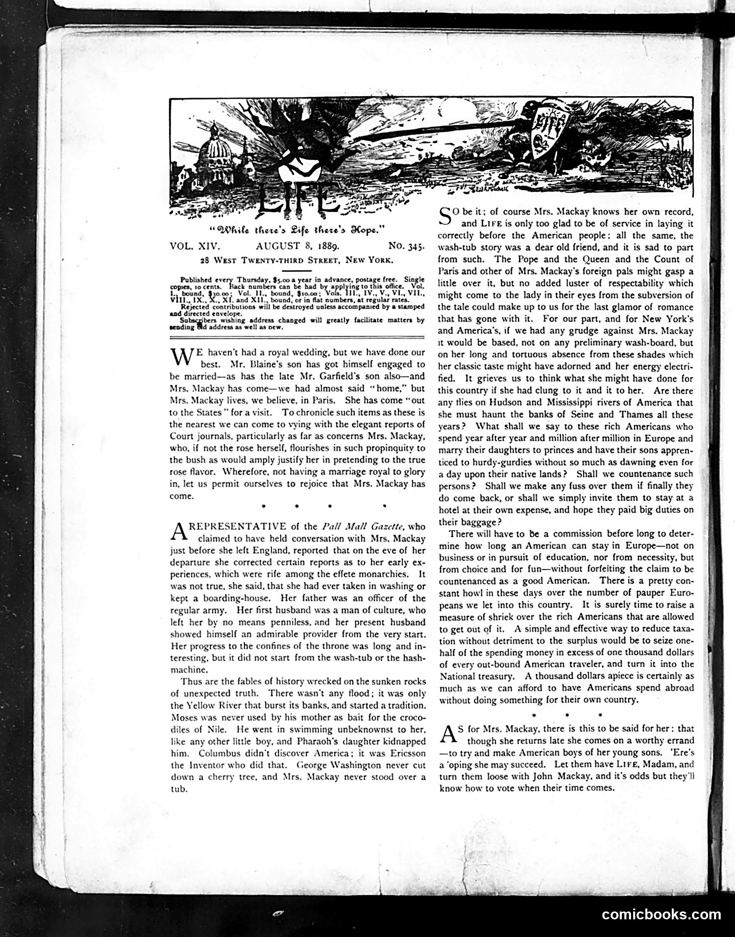 Life — August 8, 1889 — page 4: Life, 1889-08-08