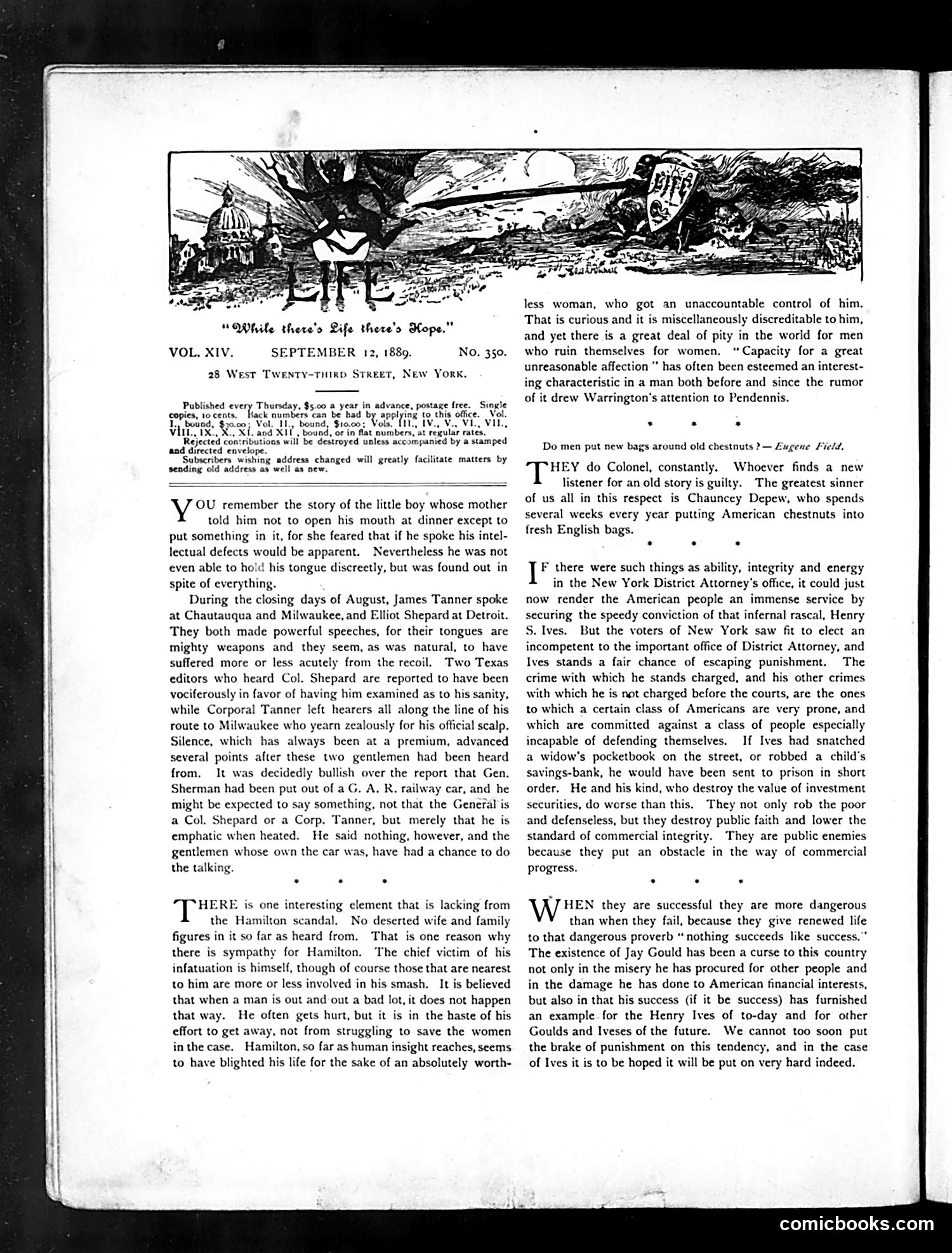 Life — September 12, 1889 — page 4: Life, 1889-09-12