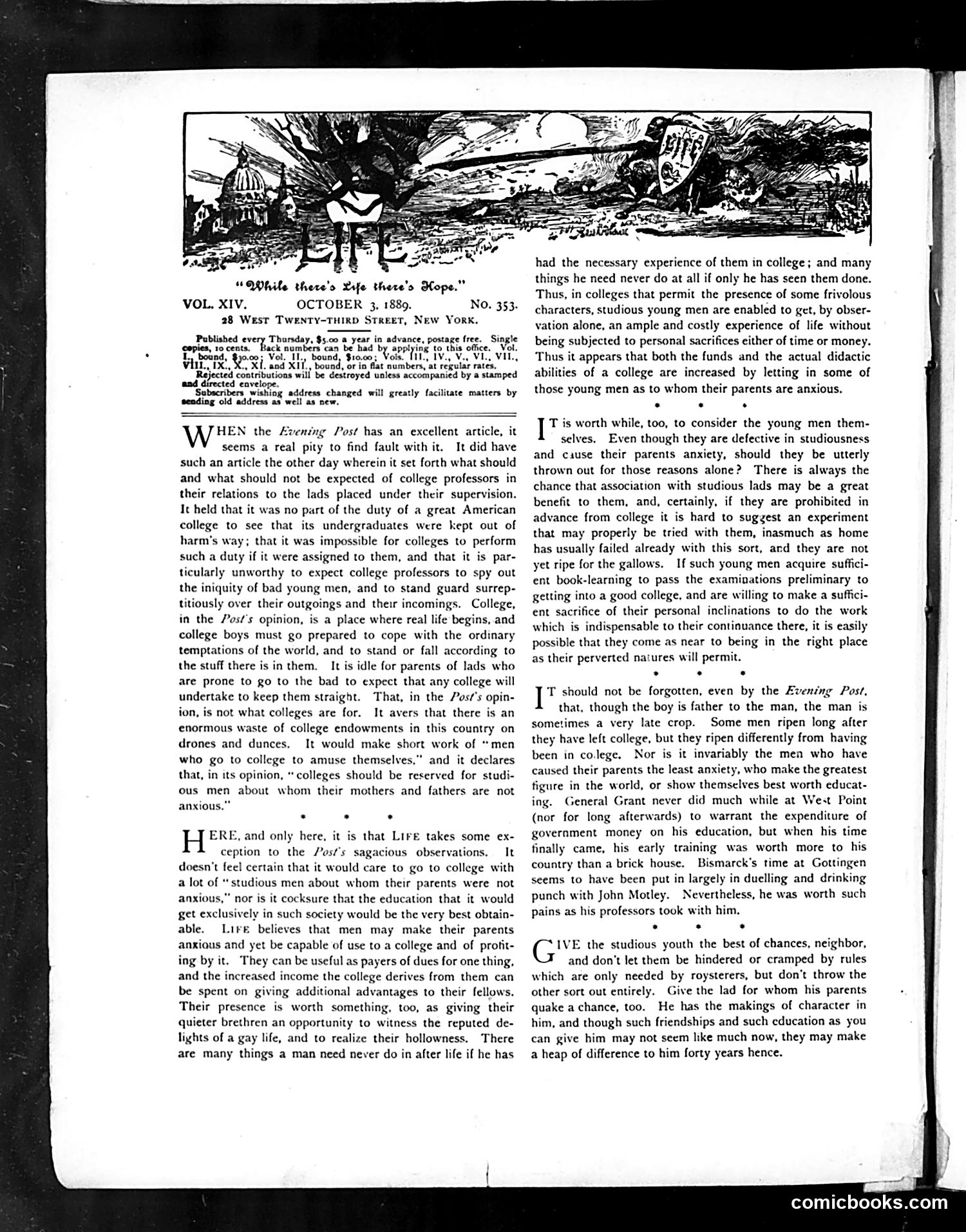 Life — October 3, 1889 — page 4: Life, 1889-10-03