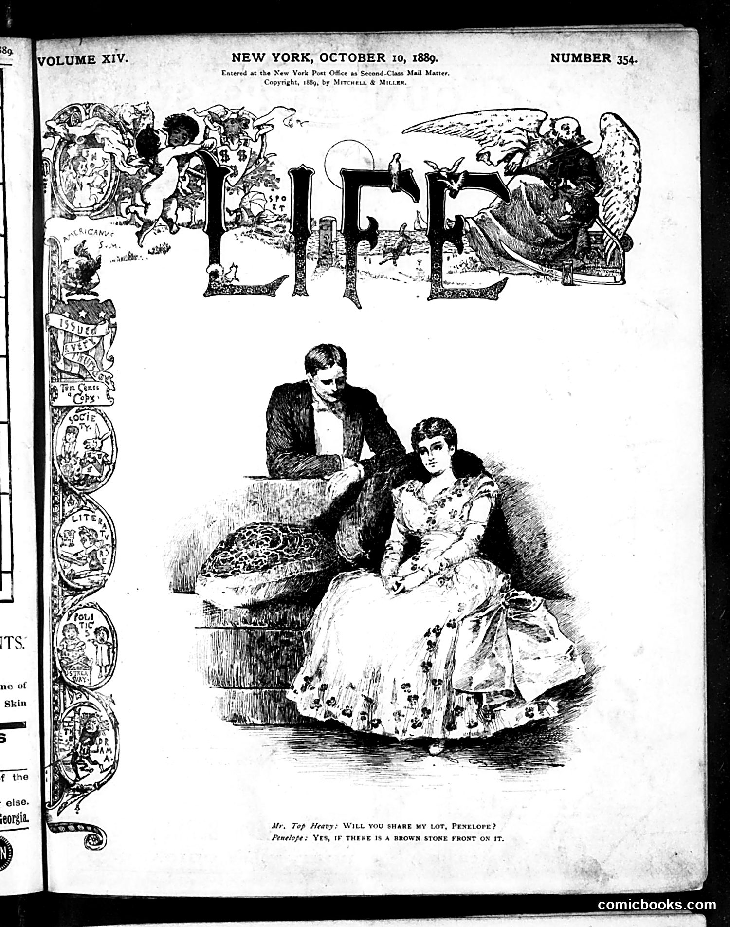 Life — October 10, 1889 — page 1: Life, 1889-10-10