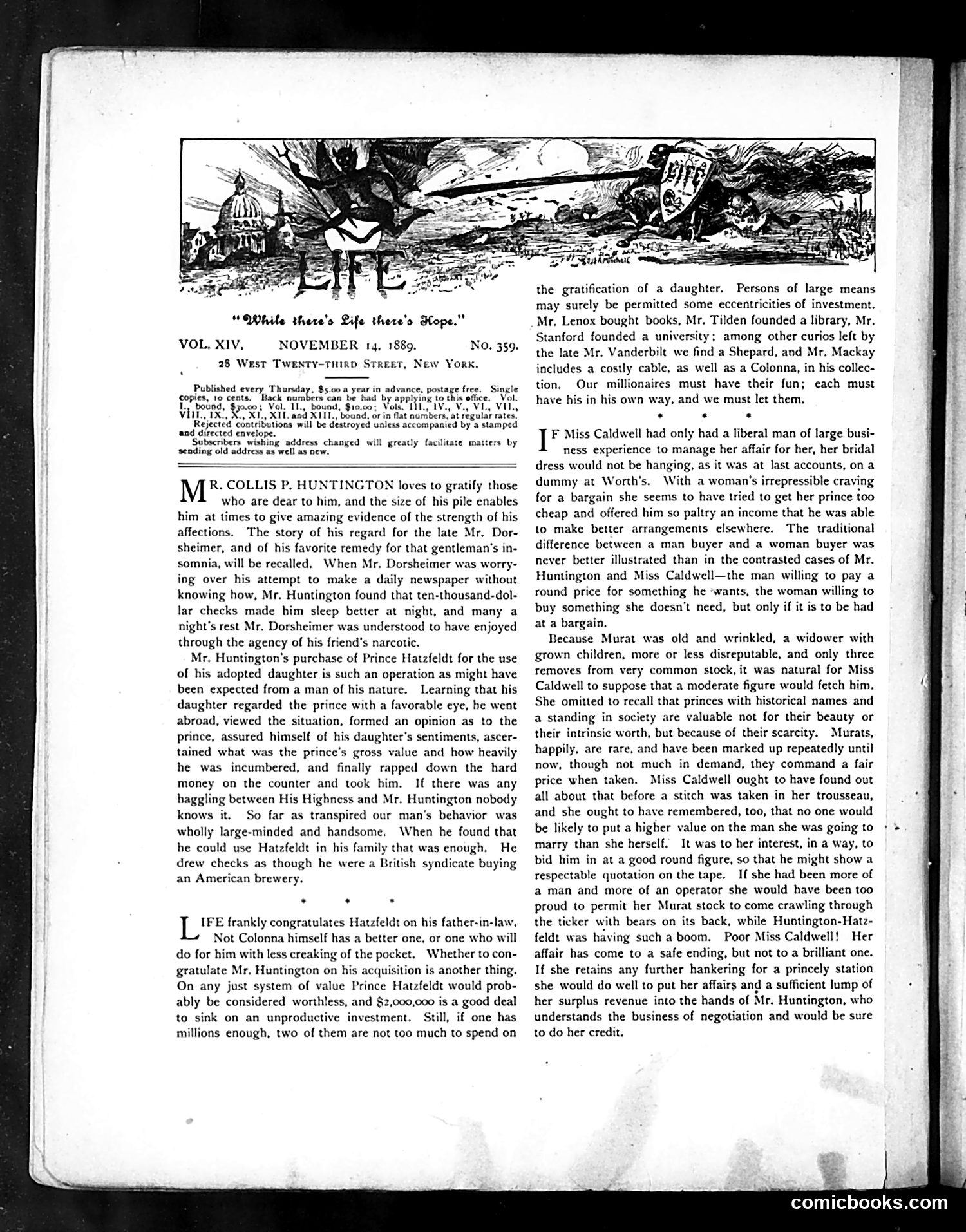 Life — November 14, 1889 — page 4: Life, 1889-11-14