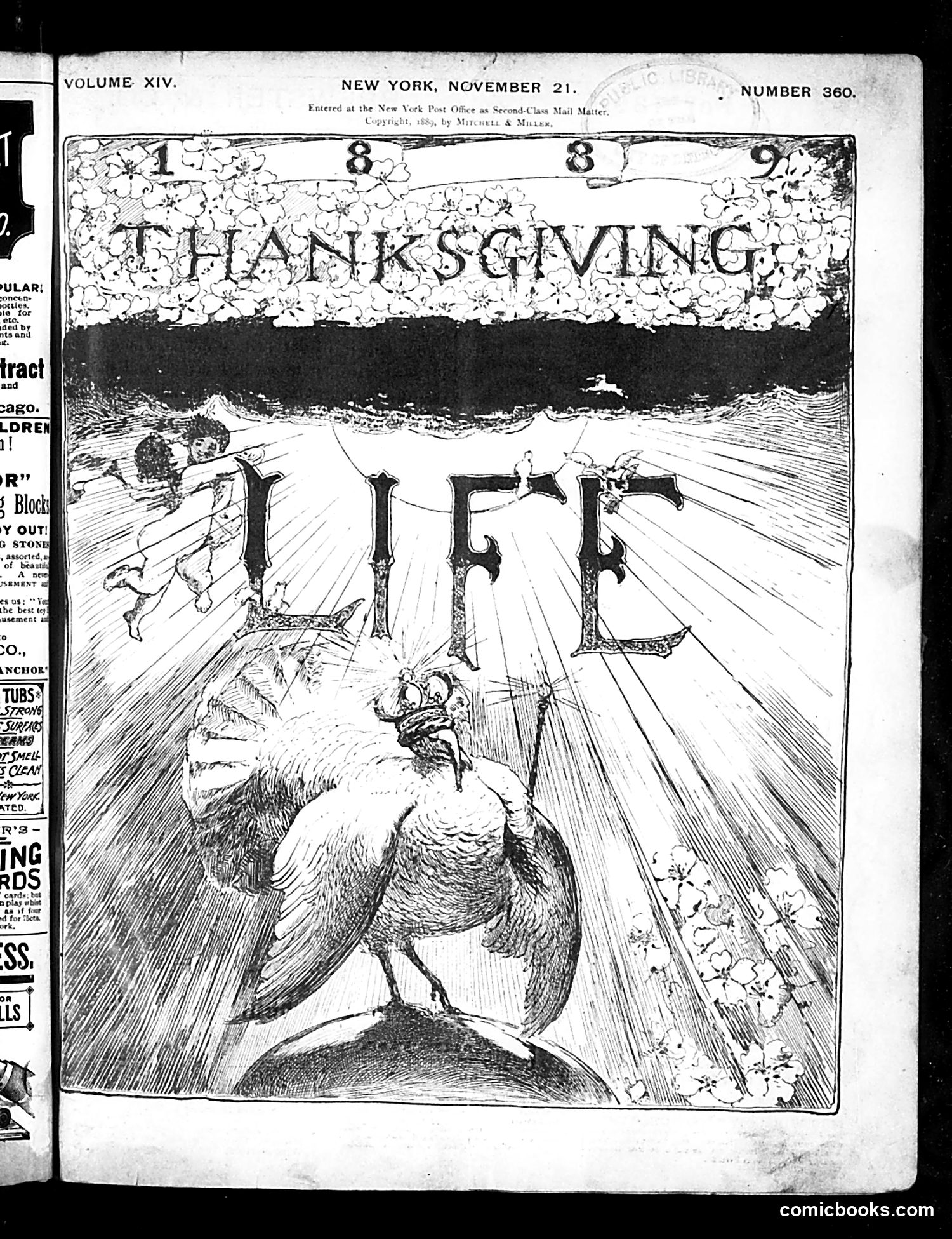 Life — November 21, 1889 — page 1: Life, 1889-11-21