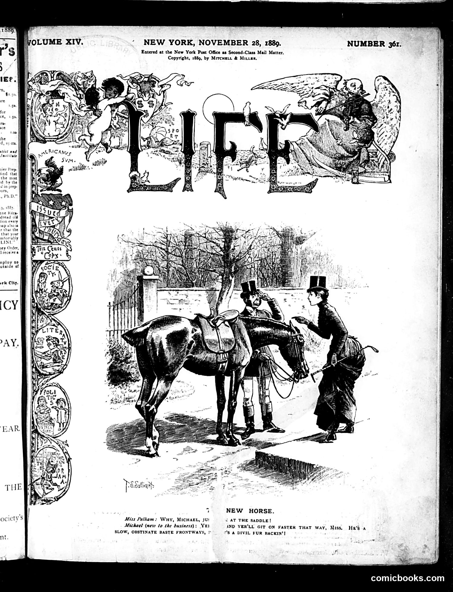 Life — November 28, 1889 — page 1: Life, 1889-11-28