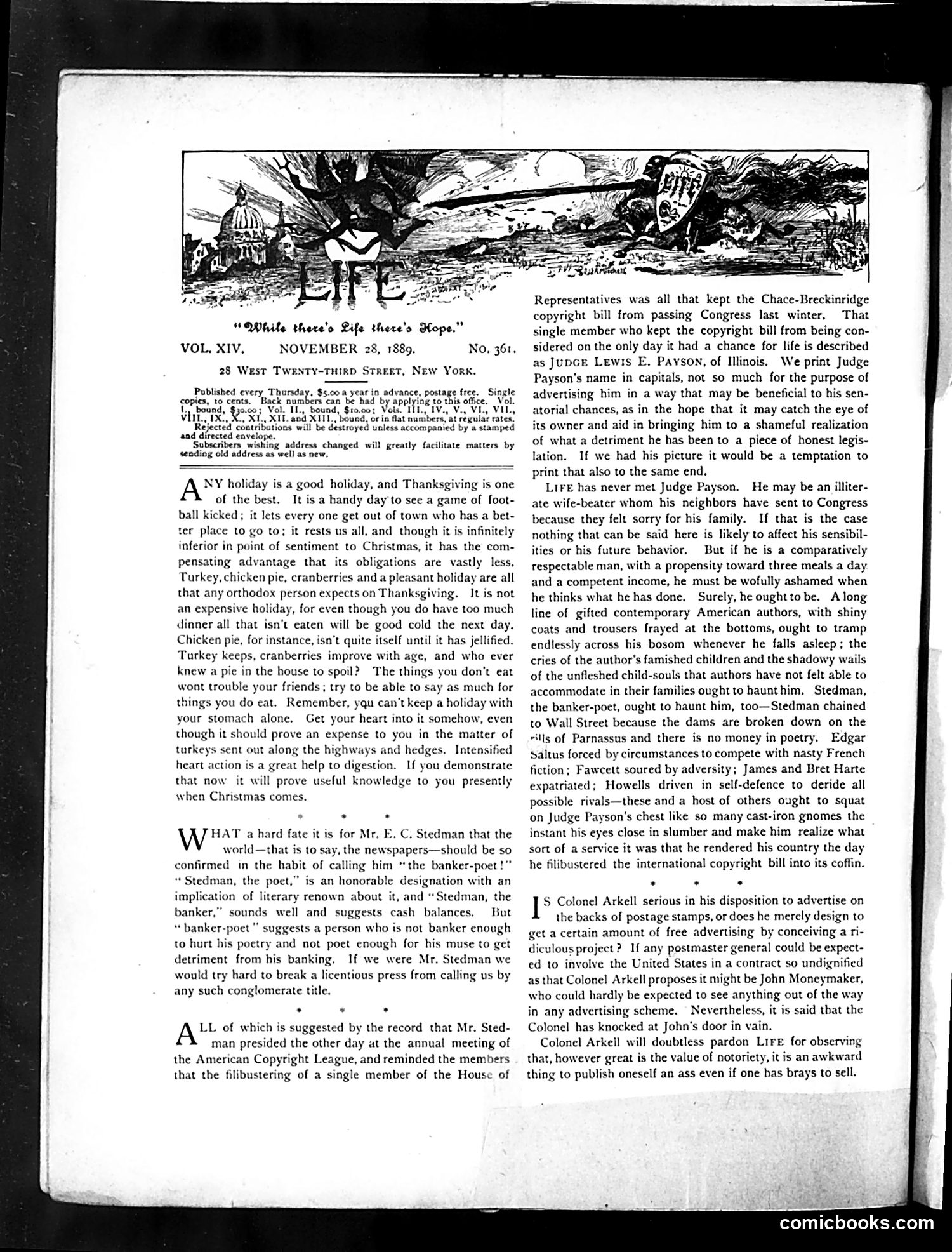 Life — November 28, 1889 — page 4: Life, 1889-11-28
