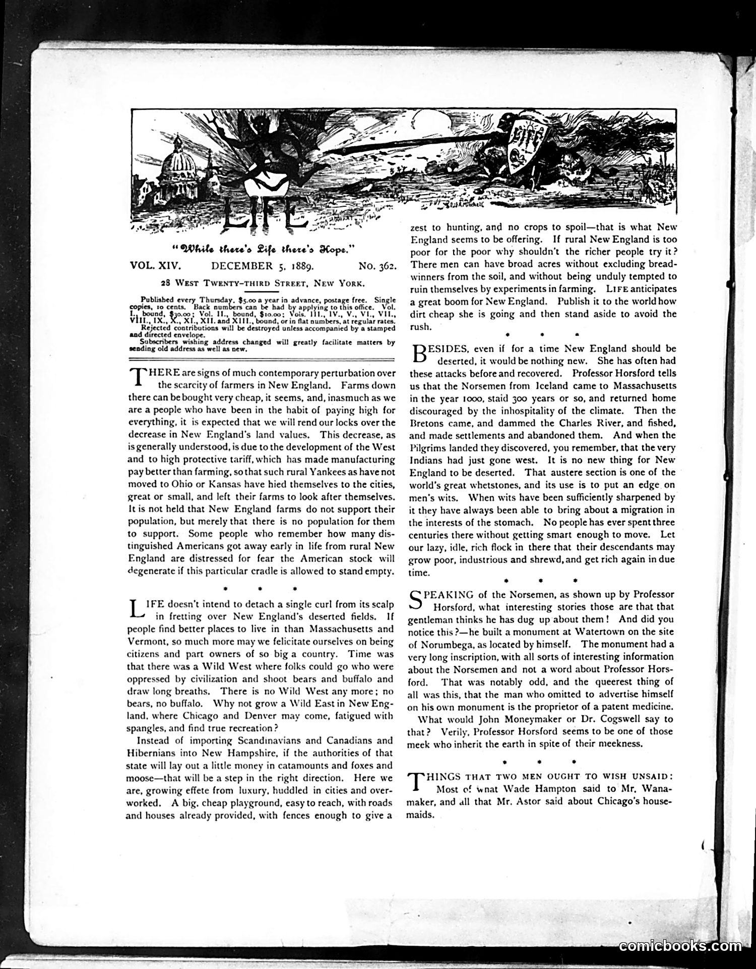 Life — December 5, 1889 — page 4: Life, 1889-12-05