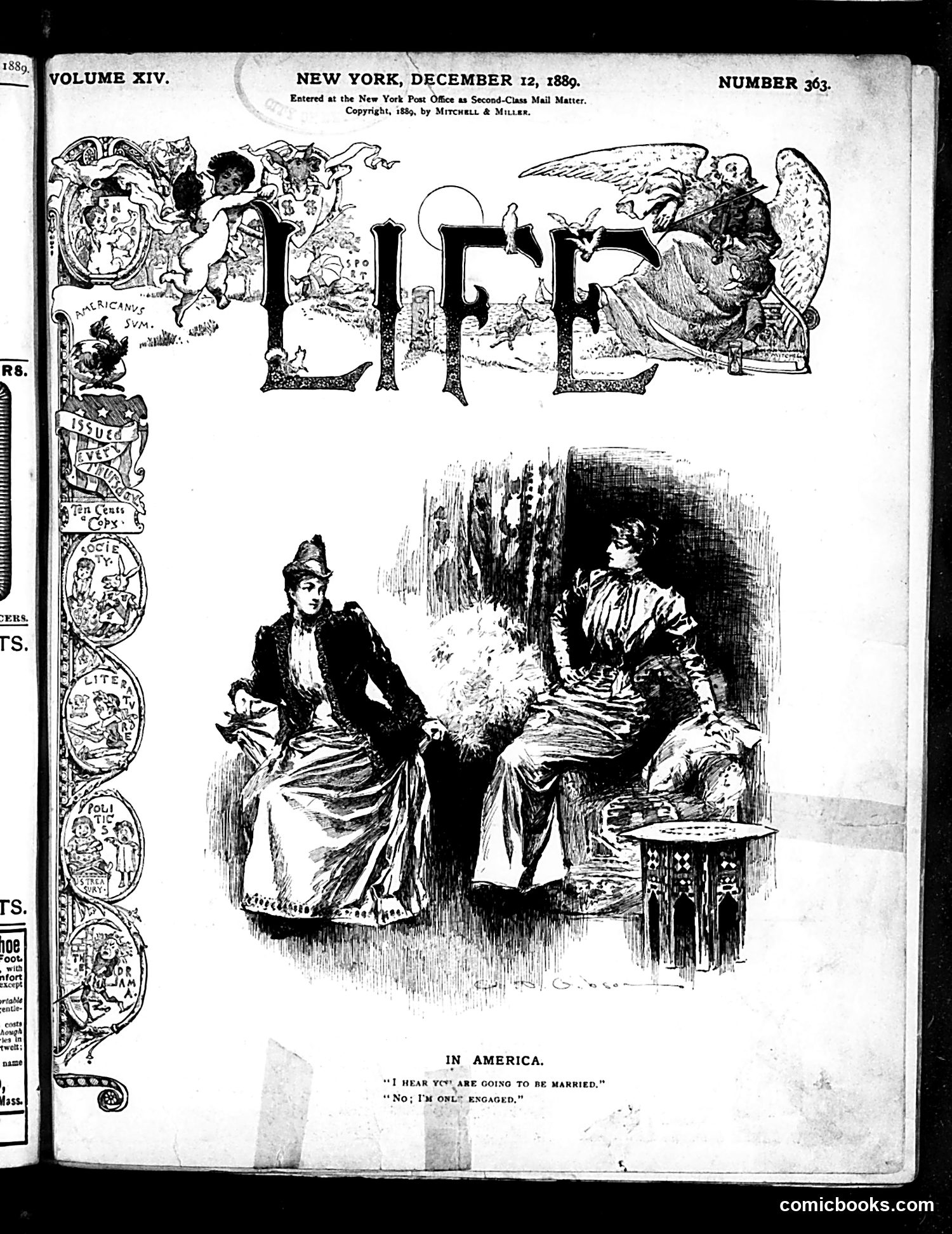 Life — December 12, 1889 — page 1: Life, 1889-12-12