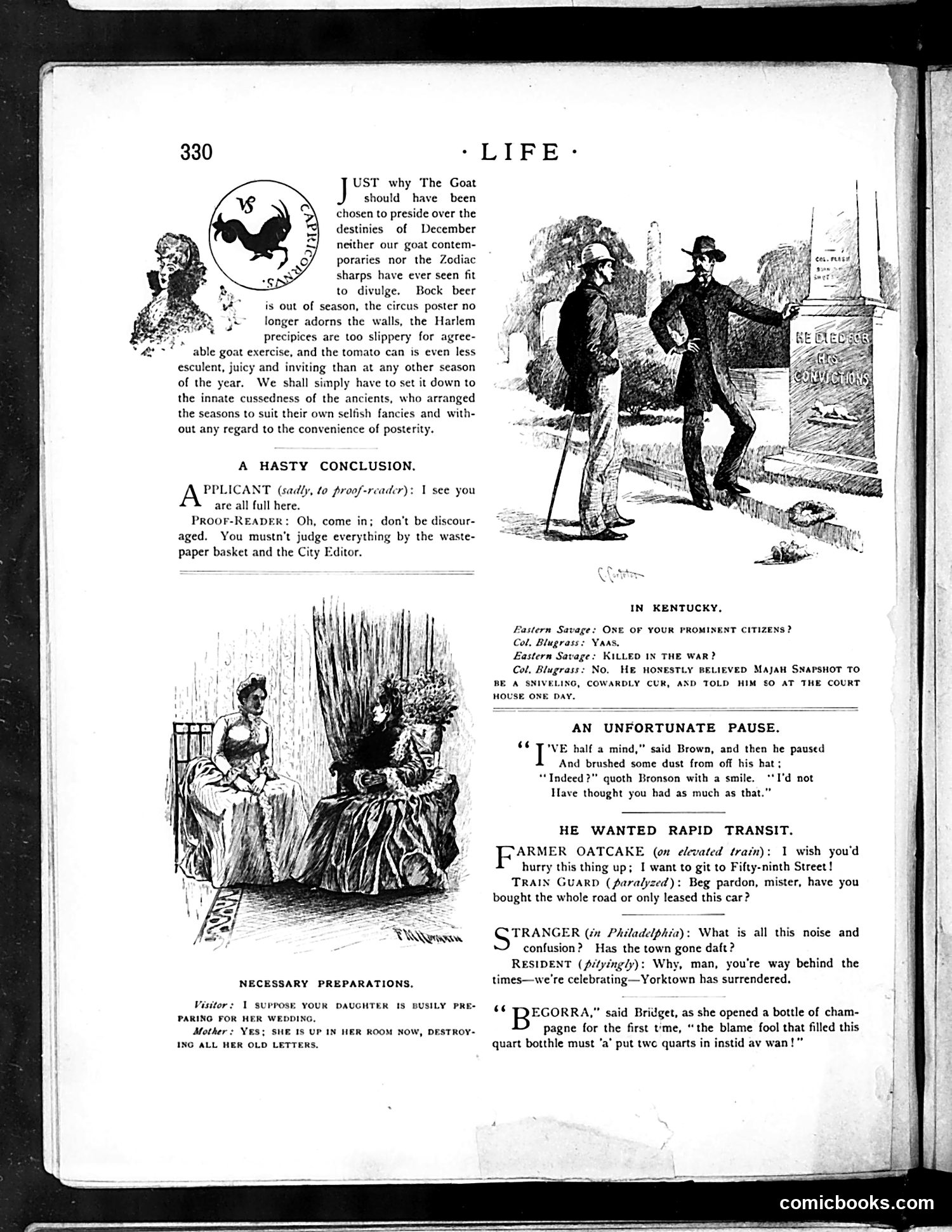 Life — December 12, 1889 — page 6: Life, 1889-12-12