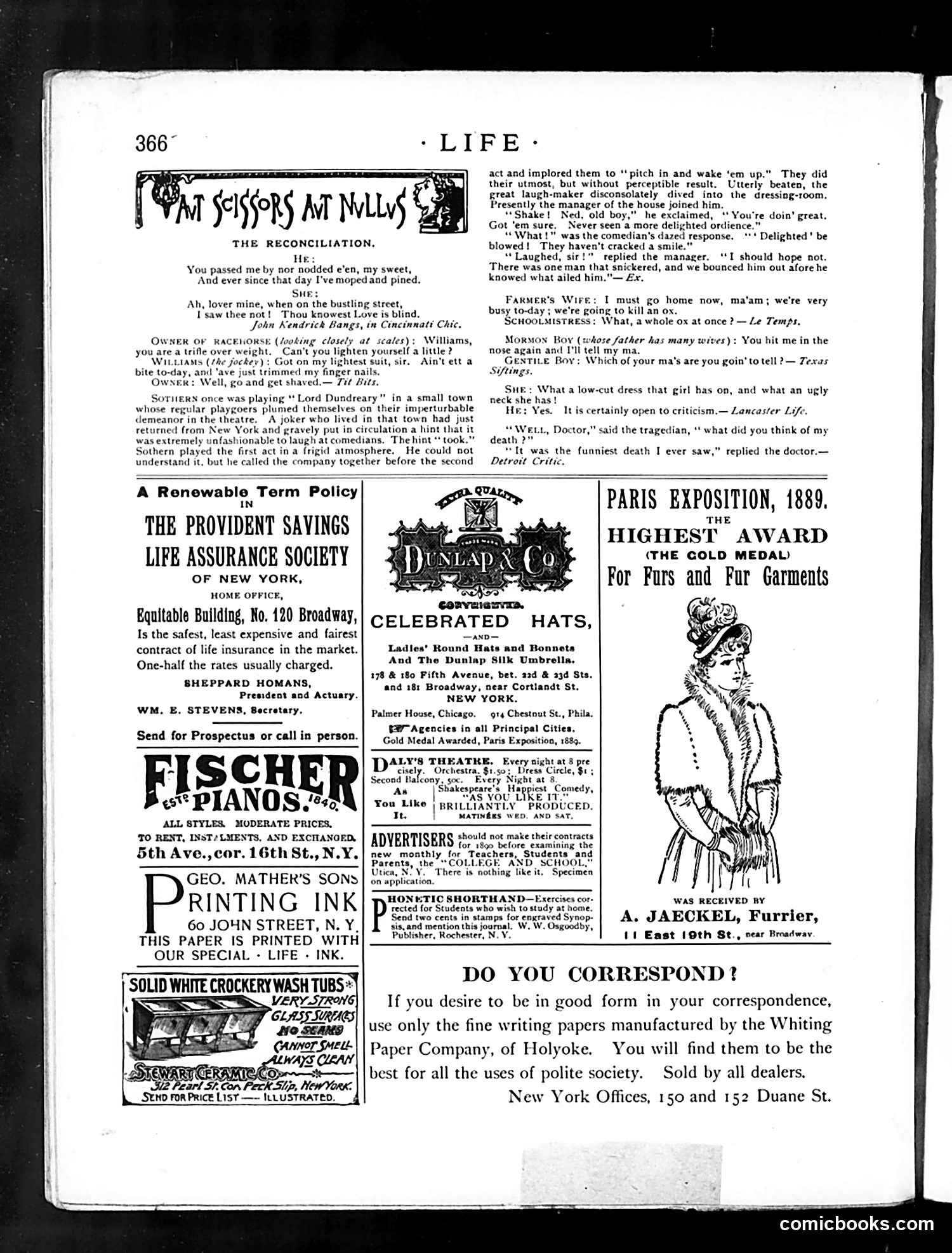Life — December 26, 1889 — page 14: Life, 1889-12-26