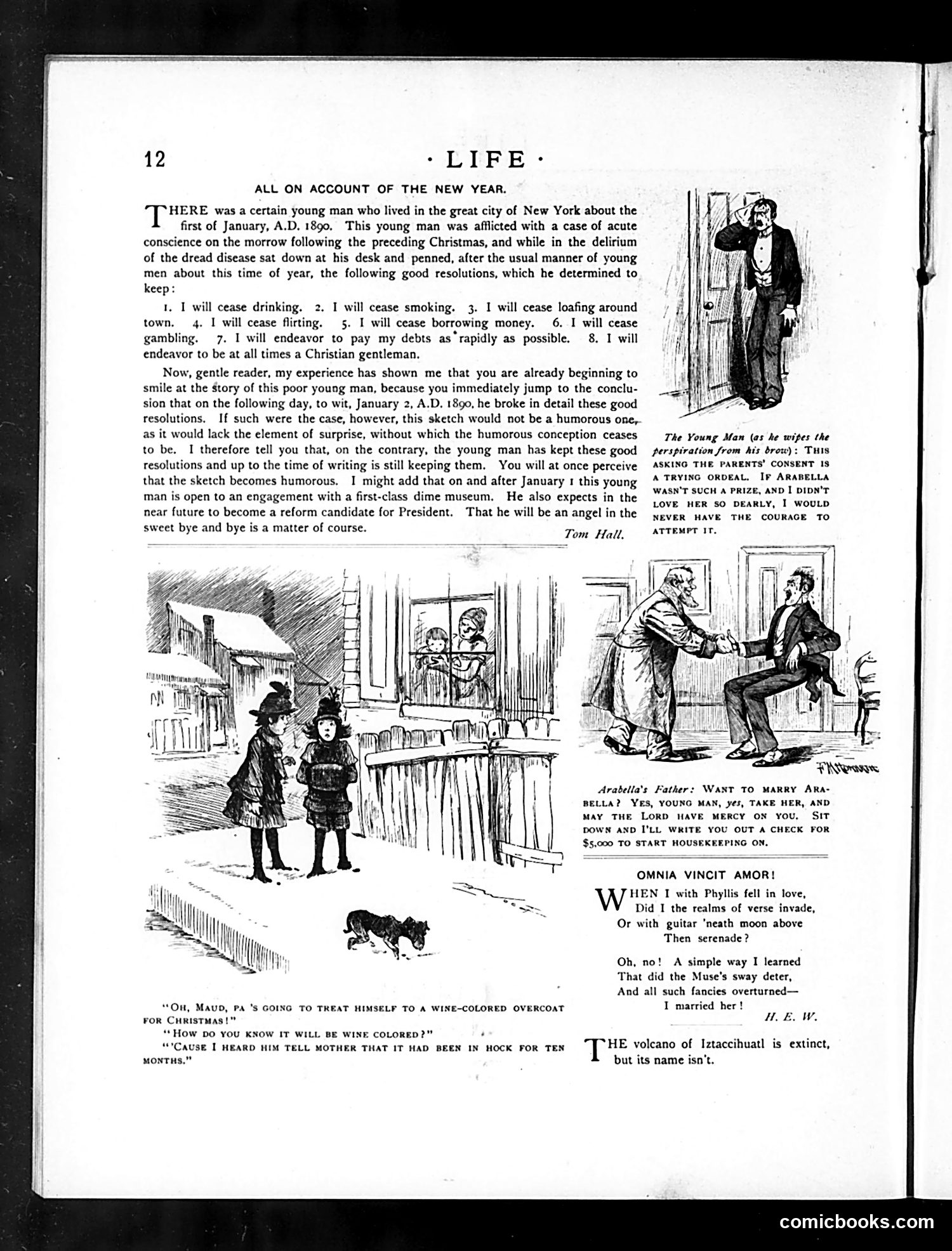 Life — January 2, 1890 — page 12: Life, 1890-01-02