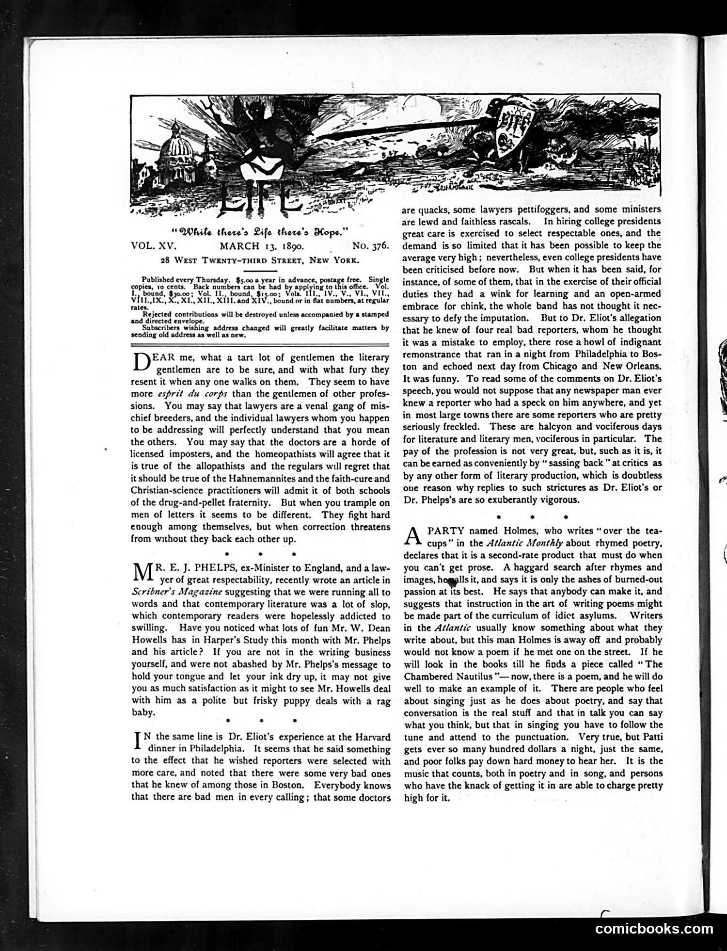 Life — March 13, 1890 — page 4: Life, 1890-03-13