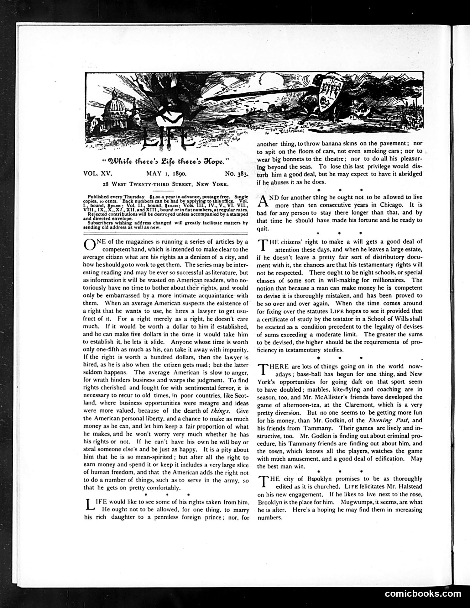 Life — May 1, 1890 — page 4: Life, 1890-05-01