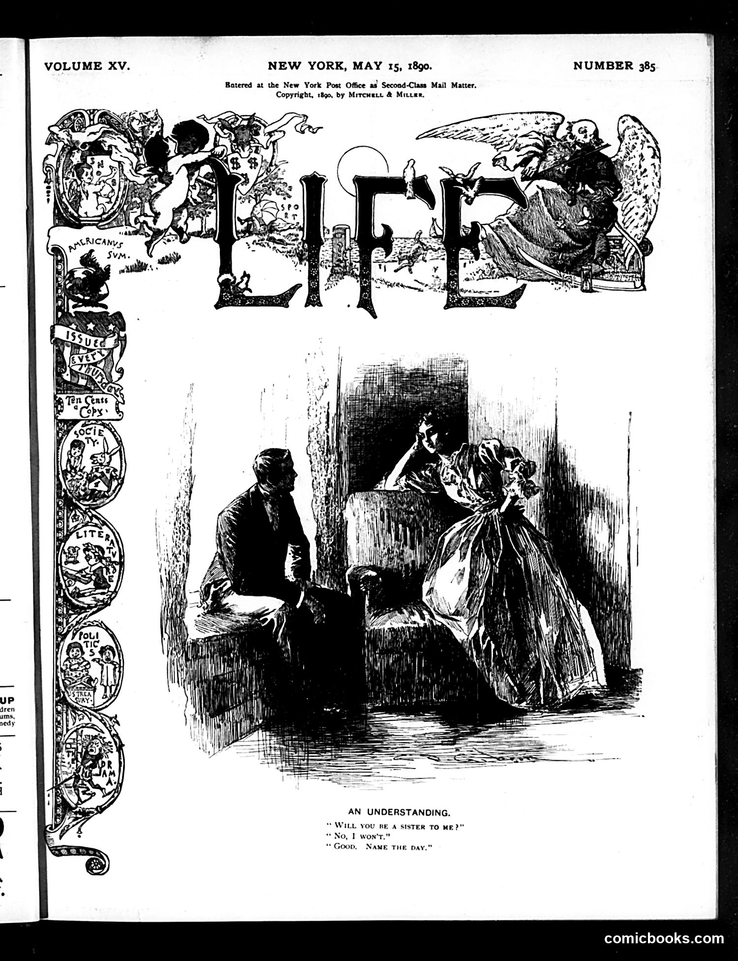 Life — May 15, 1890 — page 1: Life, 1890-05-15