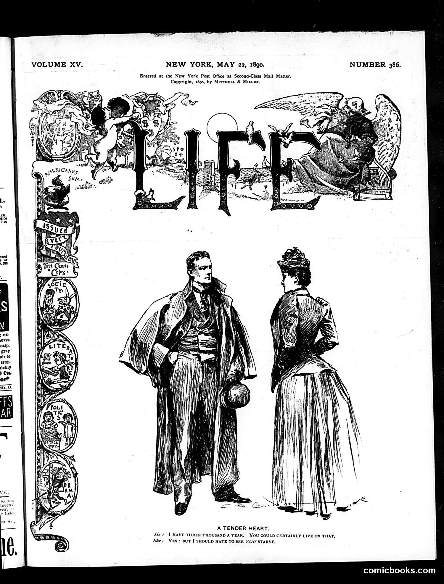 Life — May 22, 1890 — page 1: Life, 1890-05-22
