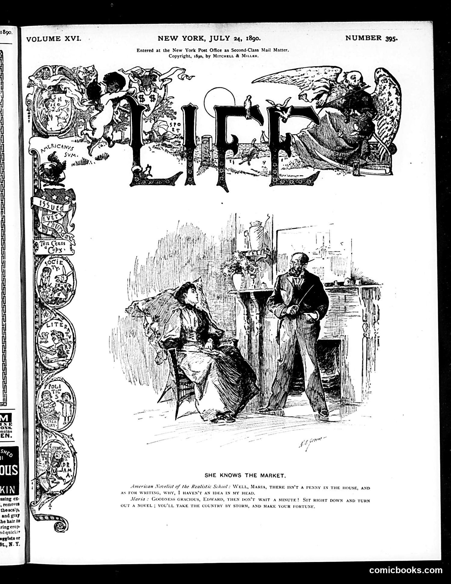 Life — July 24, 1890 — page 1: Life, 1890-07-24