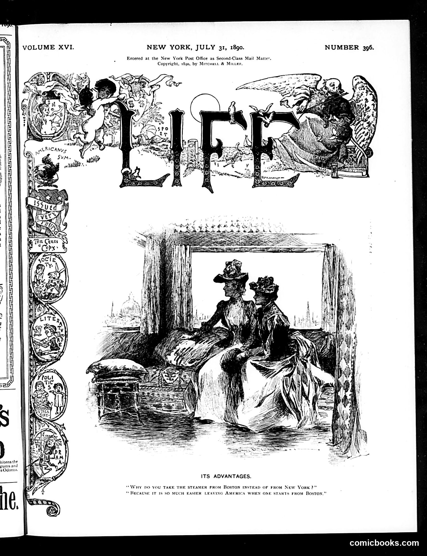 Life — July 31, 1890 — page 1: Life, 1890-07-31