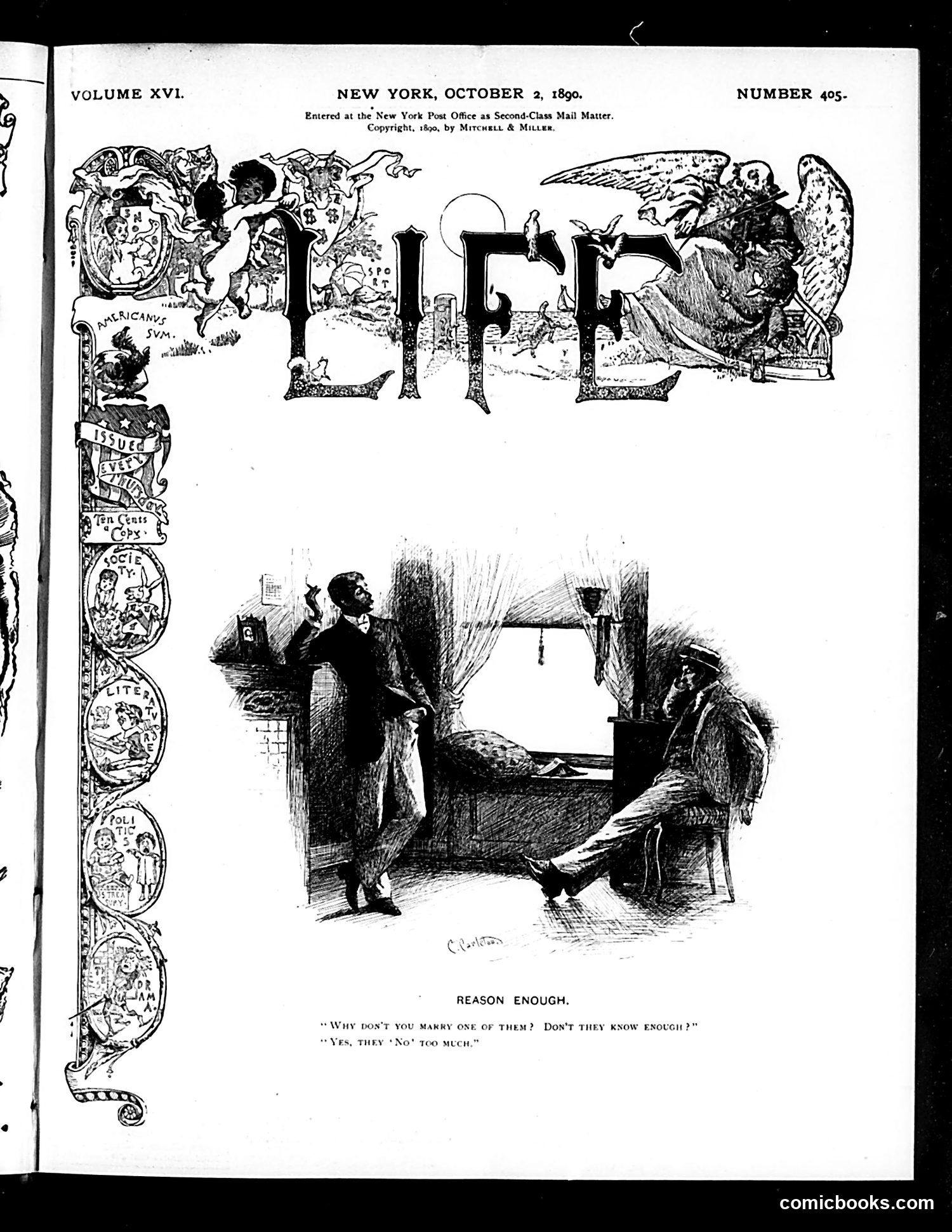 Life — October 2, 1890 — page 1: Life, 1890-10-02