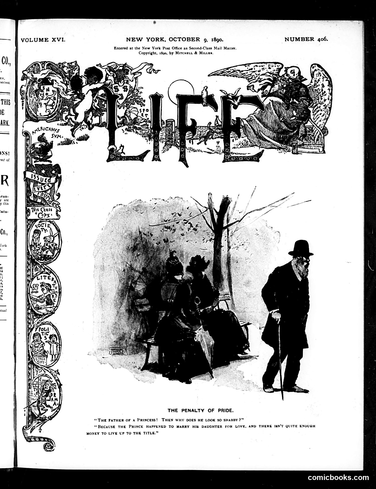Life — October 9, 1890 — page 1: Life, 1890-10-09