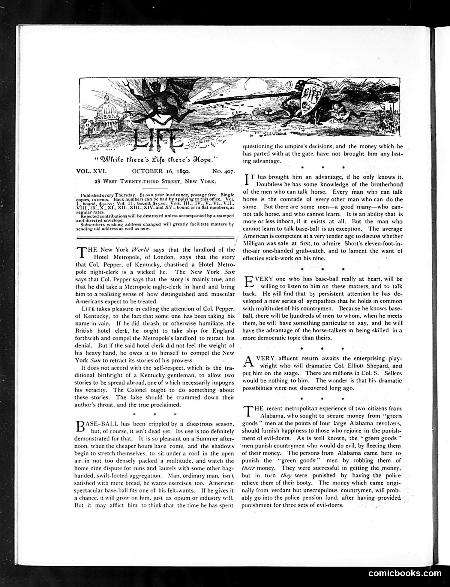 Life — October 16, 1890 — page 4: Life, 1890-10-16