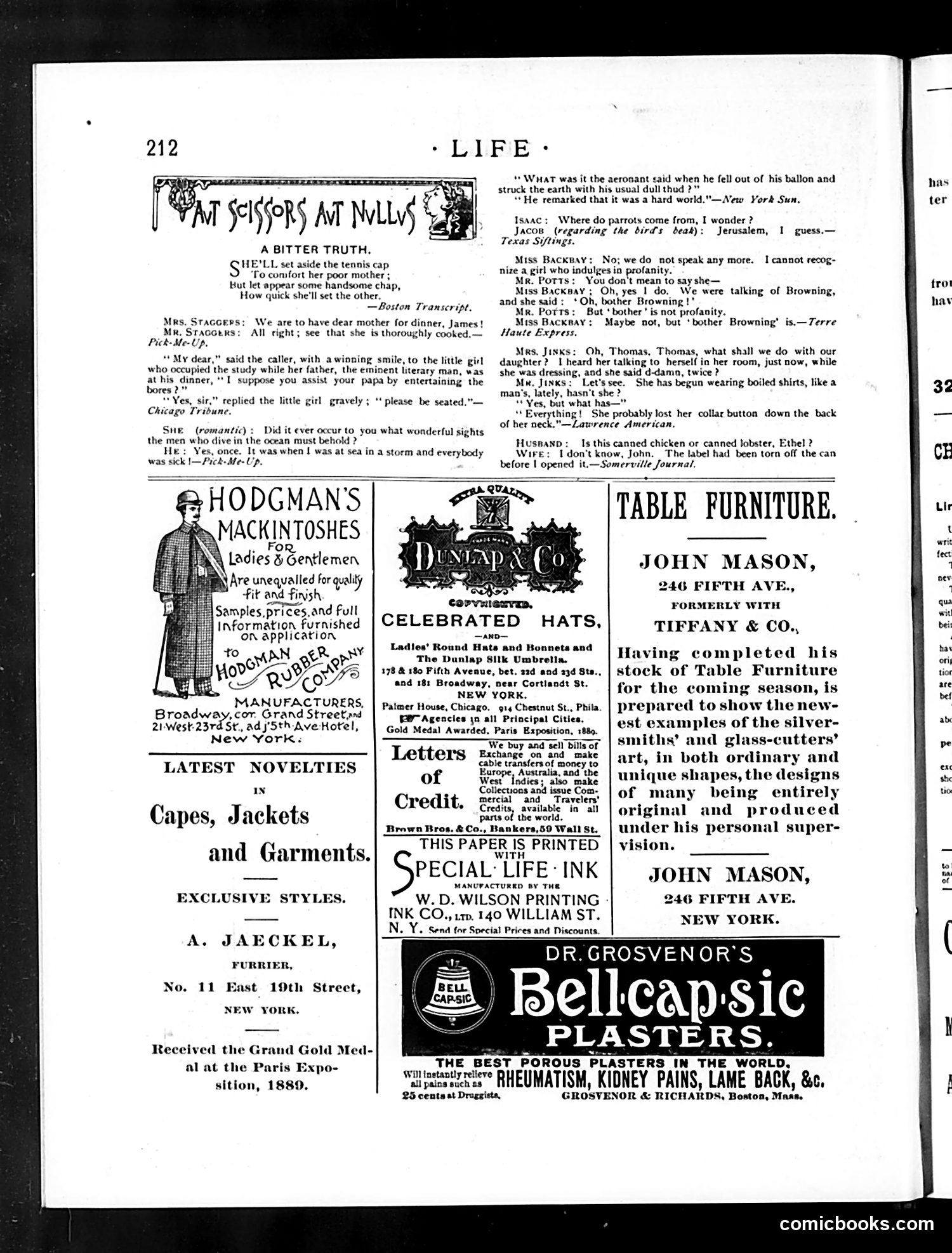 Life — October 16, 1890 — page 14: Life, 1890-10-16