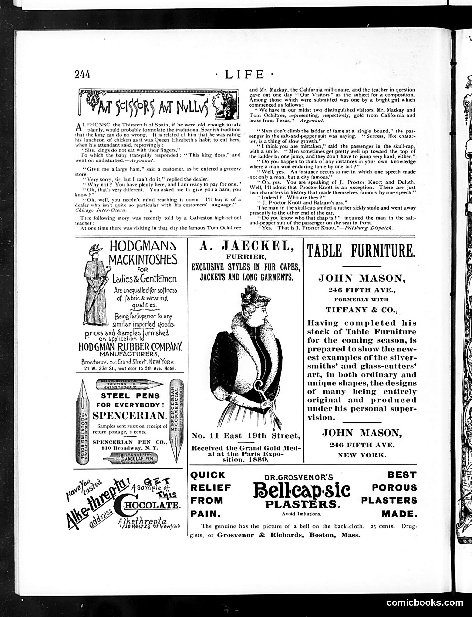 Life — October 30, 1890 — page 14: Life, 1890-10-30