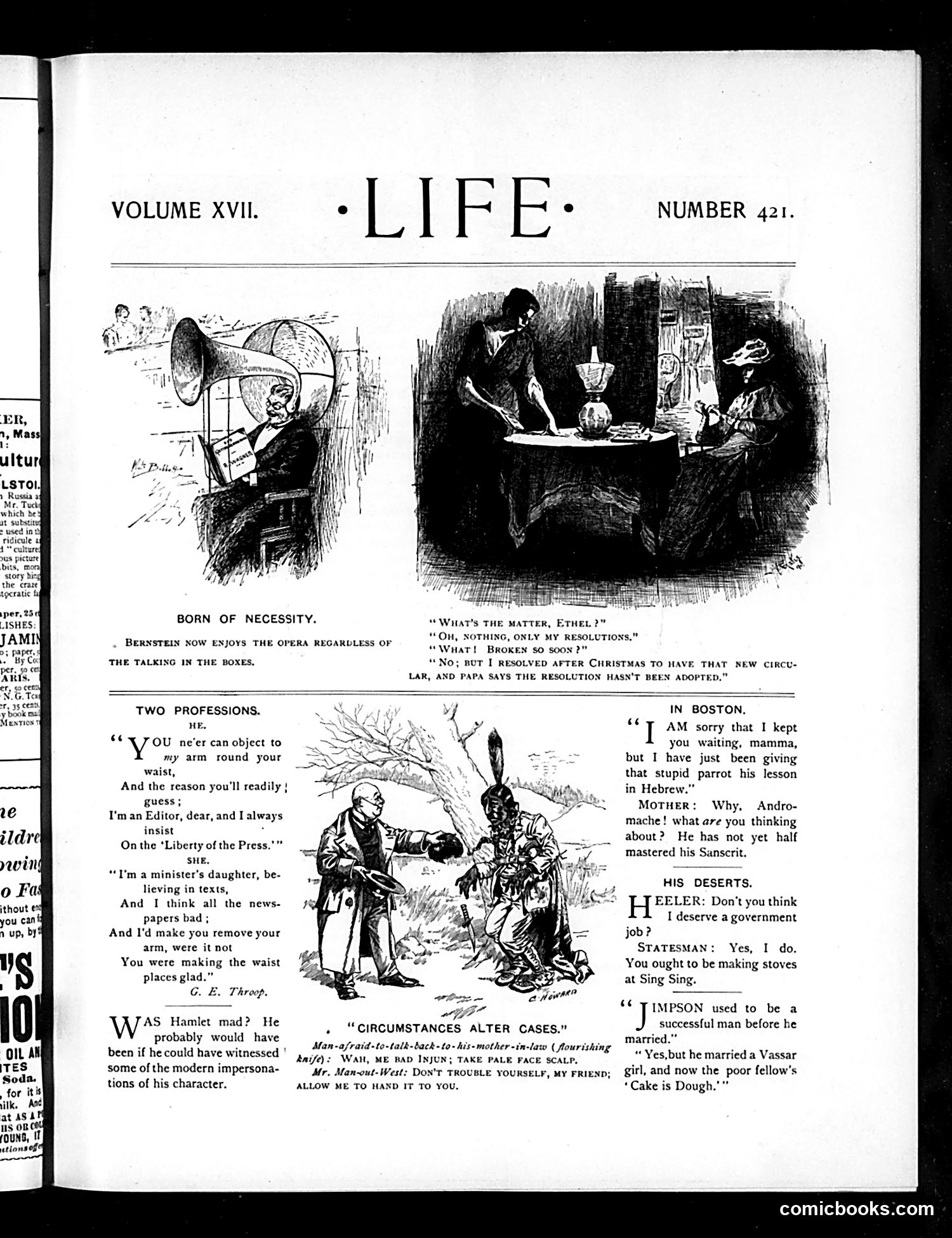 Life — January 22, 1891 — page 3: Life, 1891-01-22