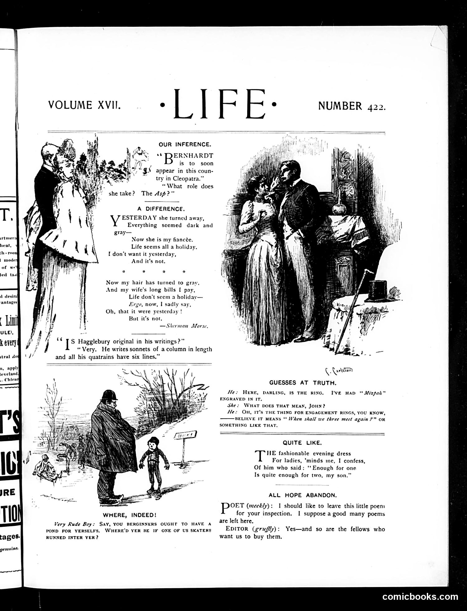 Life — January 29, 1891 — page 3: Life, 1891-01-29