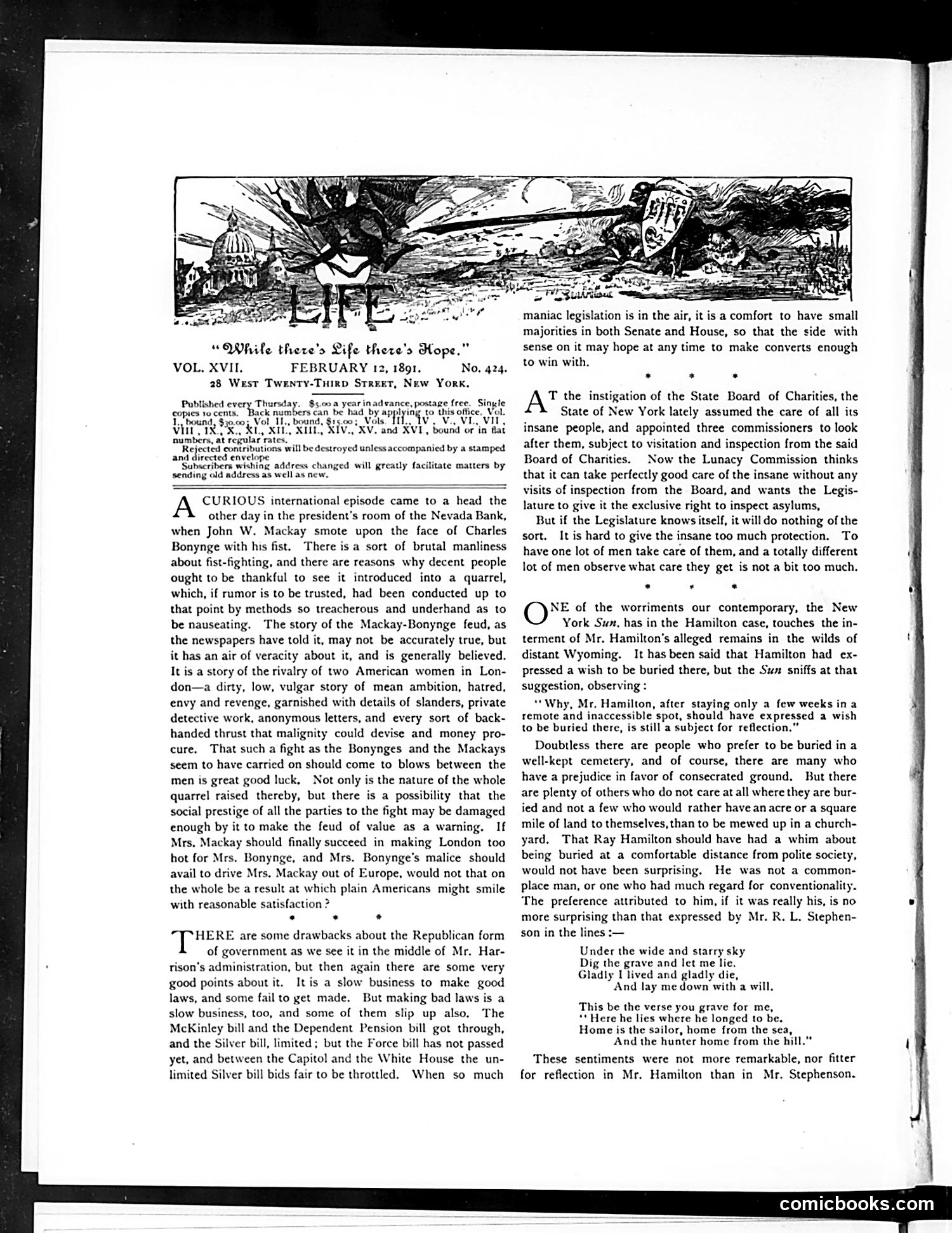 Life — February 12, 1891 — page 4: Life, 1891-02-12