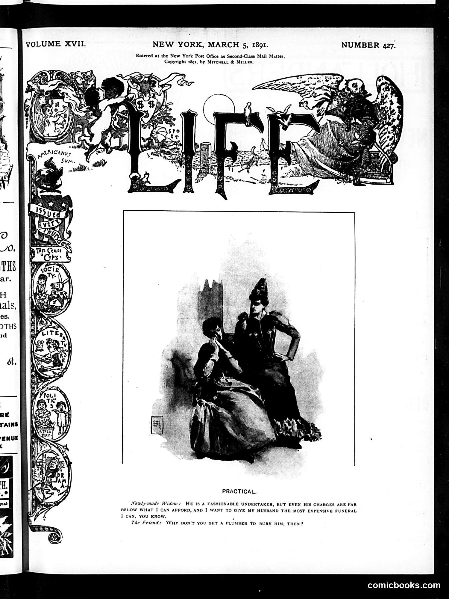 Life — March 5, 1891 — page 1: Life, 1891-03-05