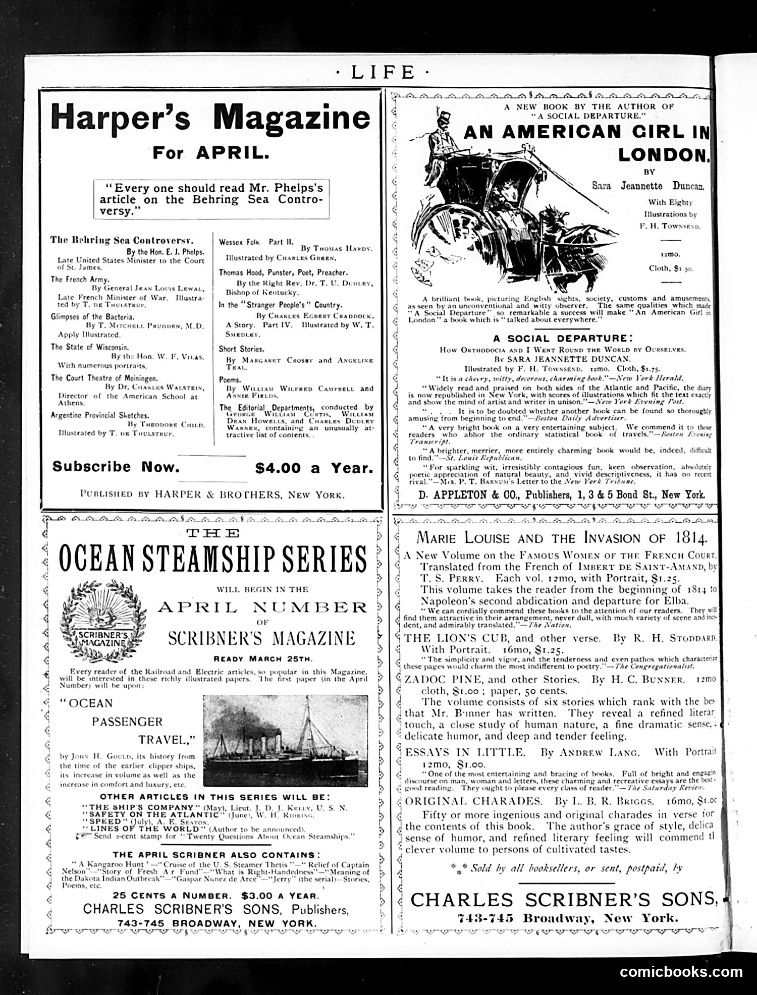 Life — March 26, 1891 — page 2: Life, 1891-03-26