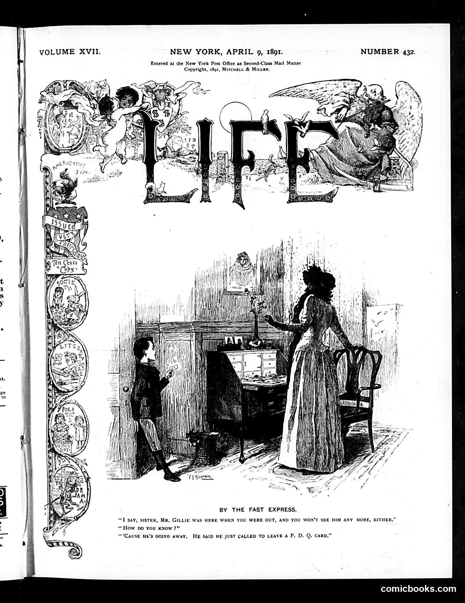 Life — April 9, 1891 — page 1: Life, 1891-04-09