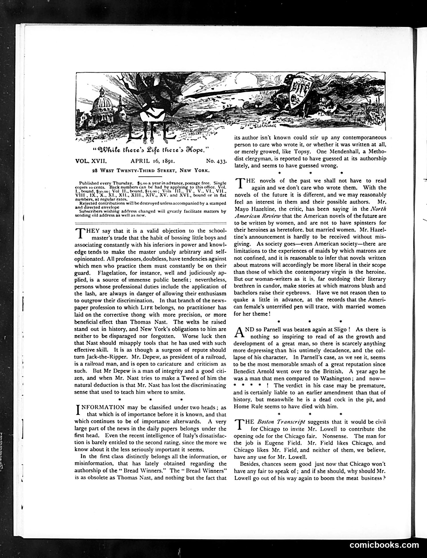 Life — April 16, 1891 — page 4: Life, 1891-04-16