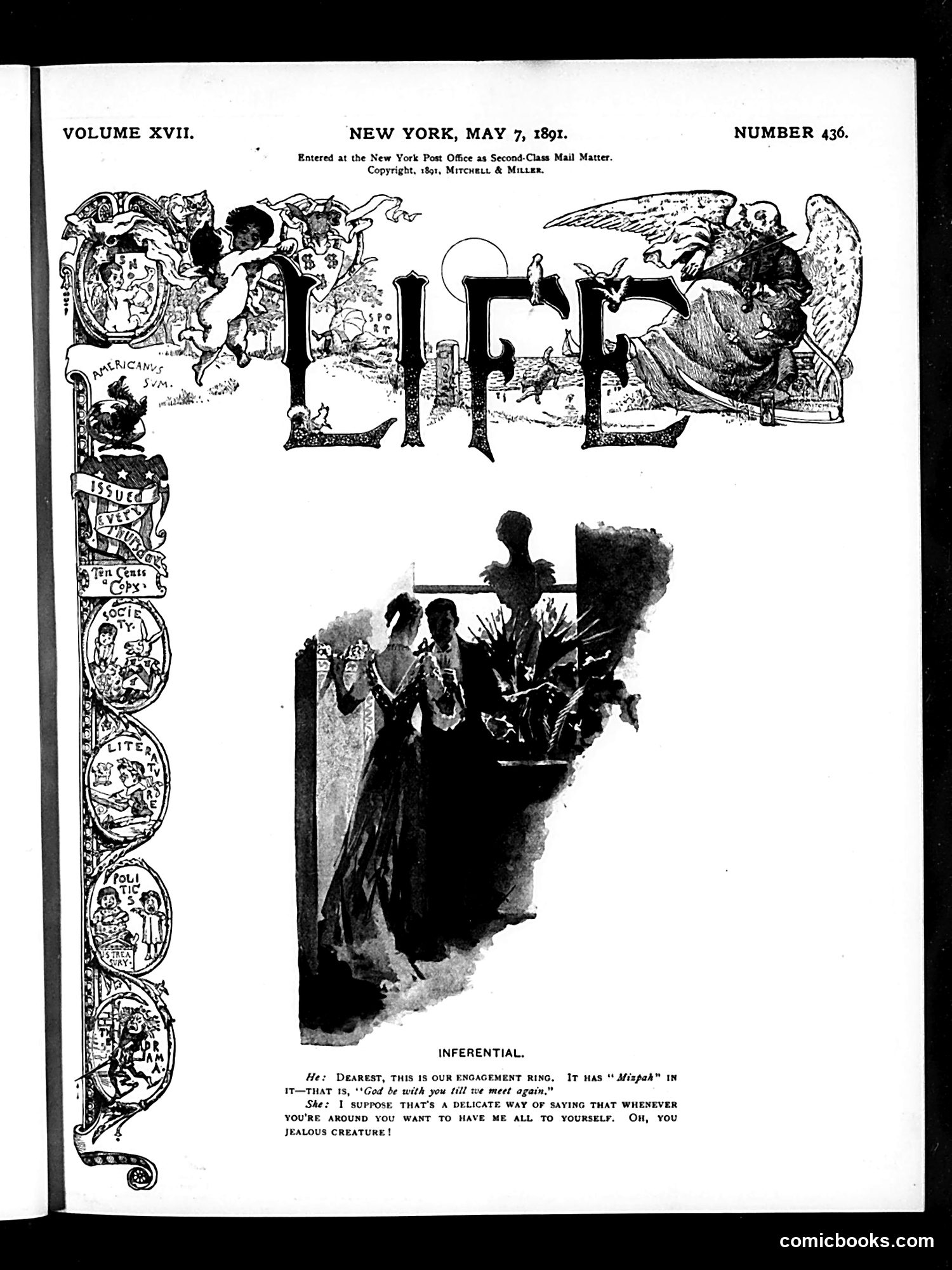Life — May 7, 1891 — page 1: Life, 1891-05-07
