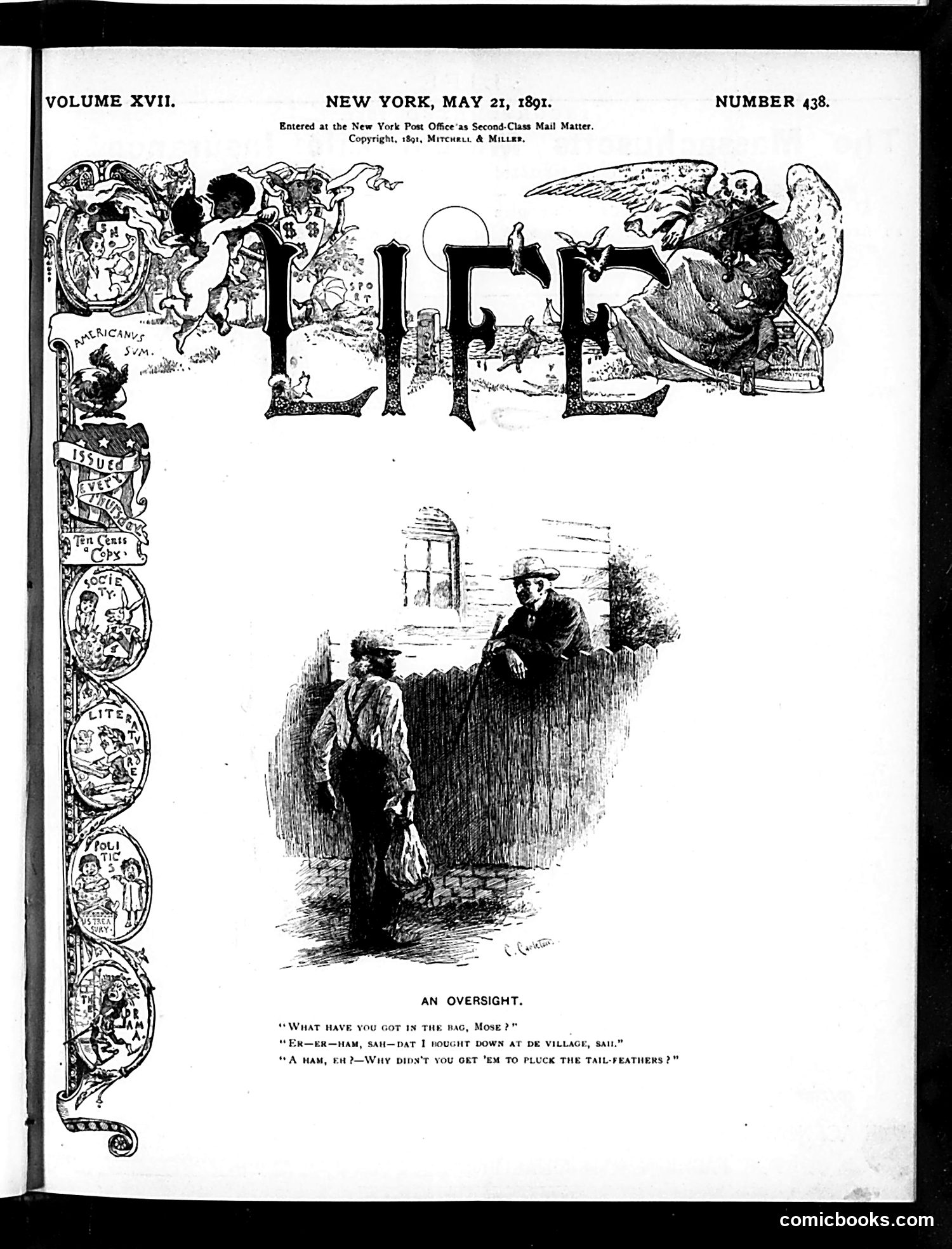Life — May 21, 1891 — page 1: Life, 1891-05-21
