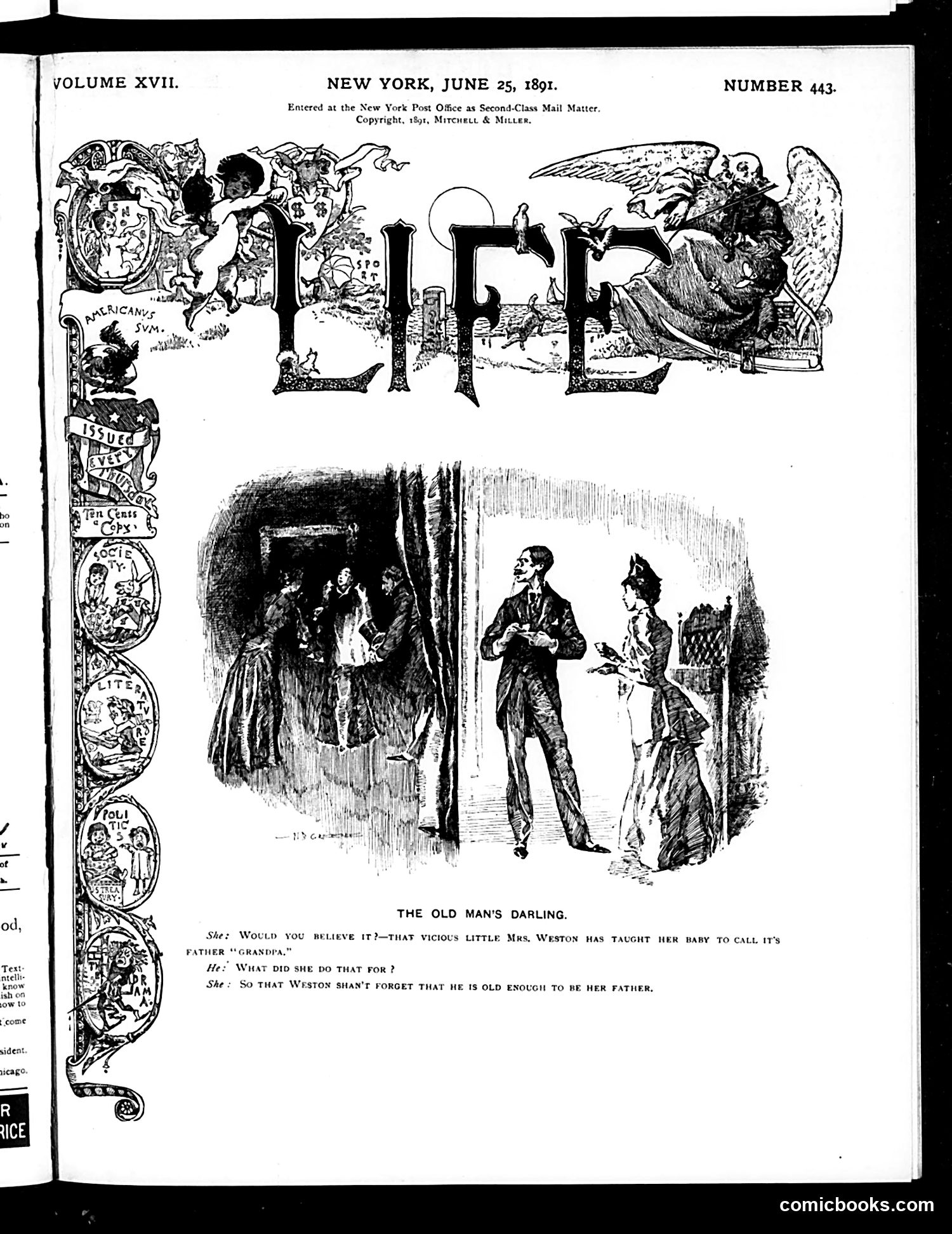 Life — June 25, 1891 — page 1: Life, 1891-06-25