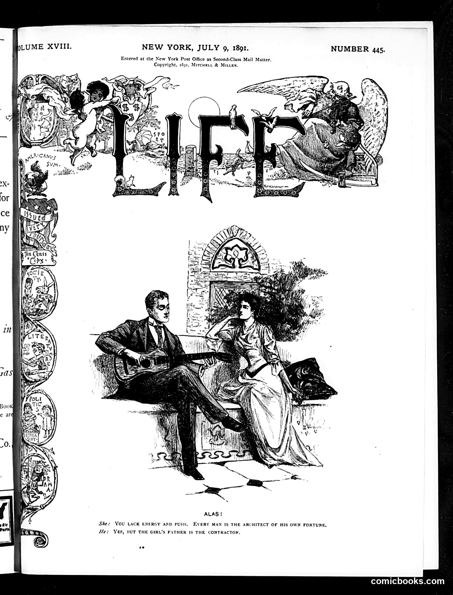 Life — July 9, 1891 — page 1: Life, 1891-07-09