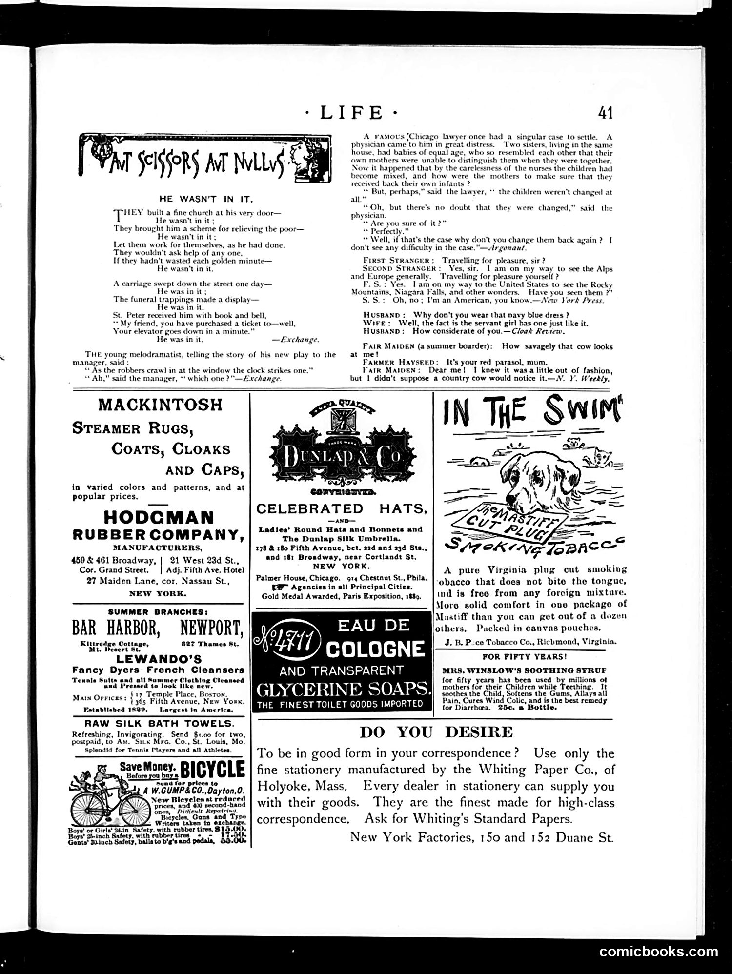 Life — July 23, 1891 — page 13: Life, 1891-07-23