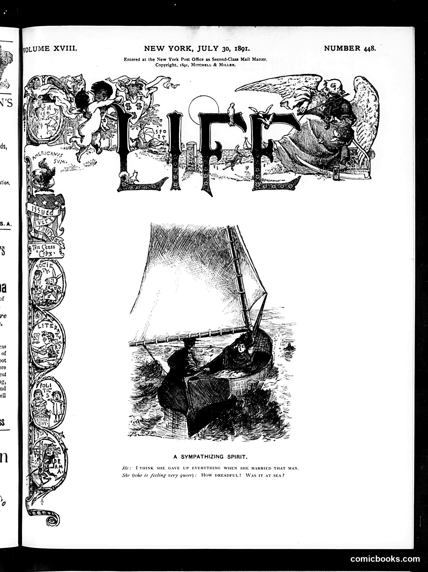 Life — July 30, 1891 — page 1: Life, 1891-07-30