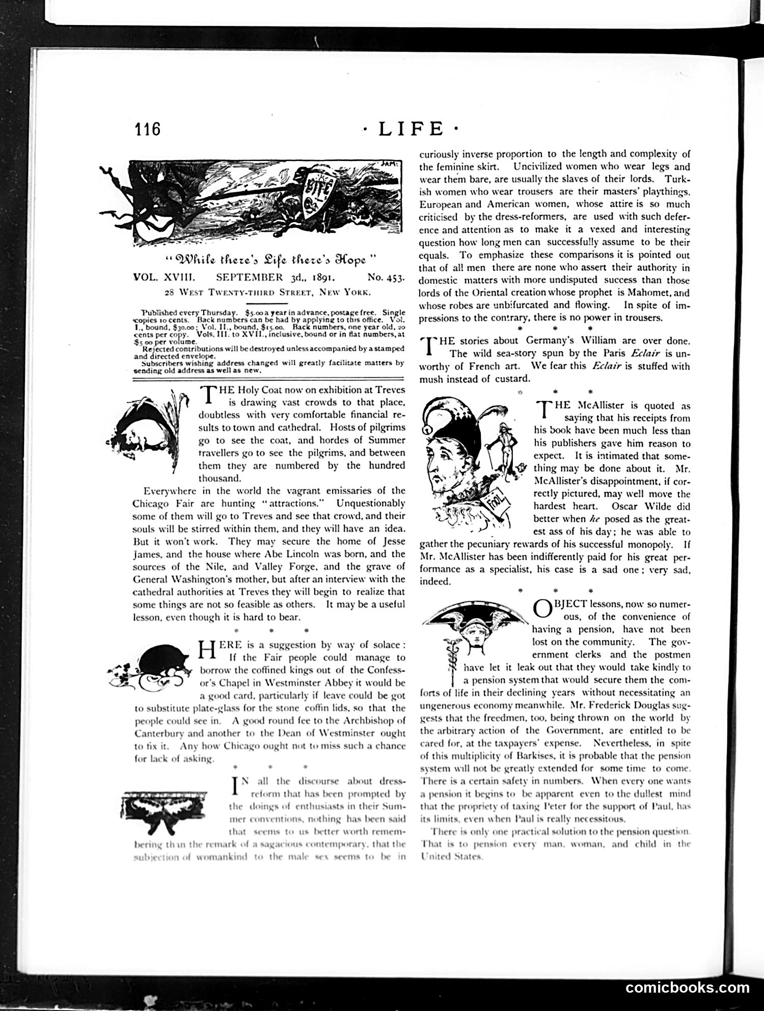 Life — September 3, 1891 — page 4: Life, 1891-09-03