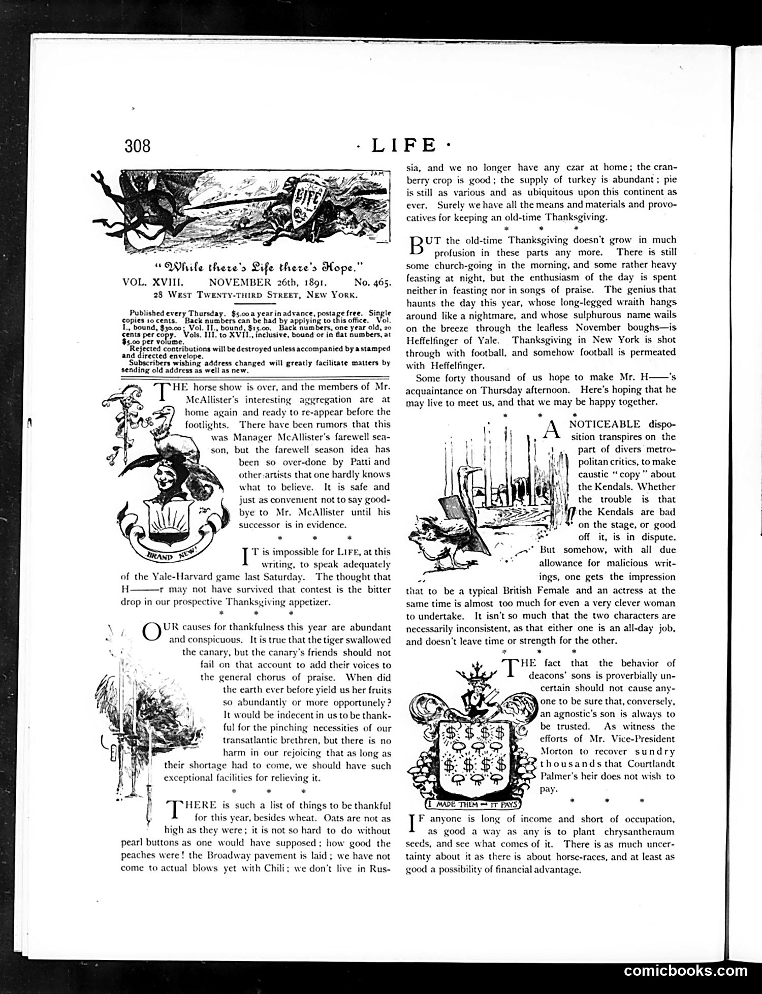 Life — November 26, 1891 — page 4: Life, 1891-11-26
