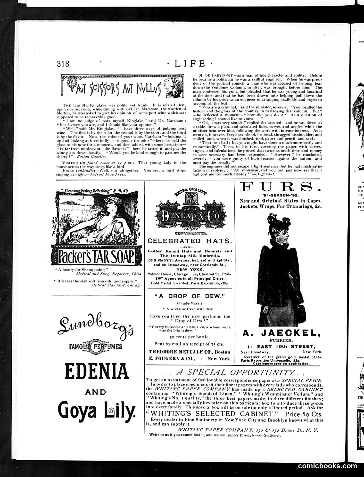 Life — December 3, 1891 — page 14: Life, 1891-12-03