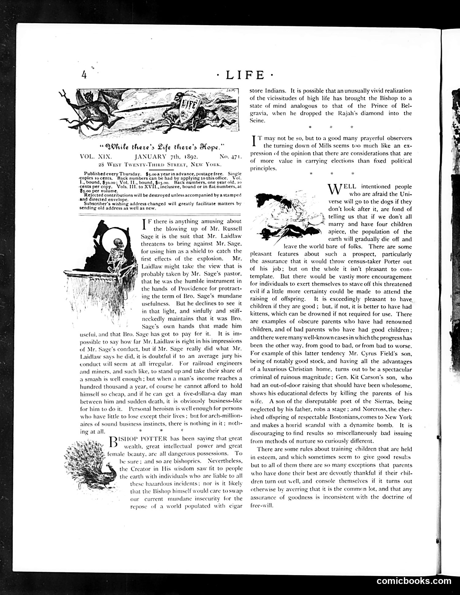 Life — January 7, 1892 — page 4: Life, 1892-01-07