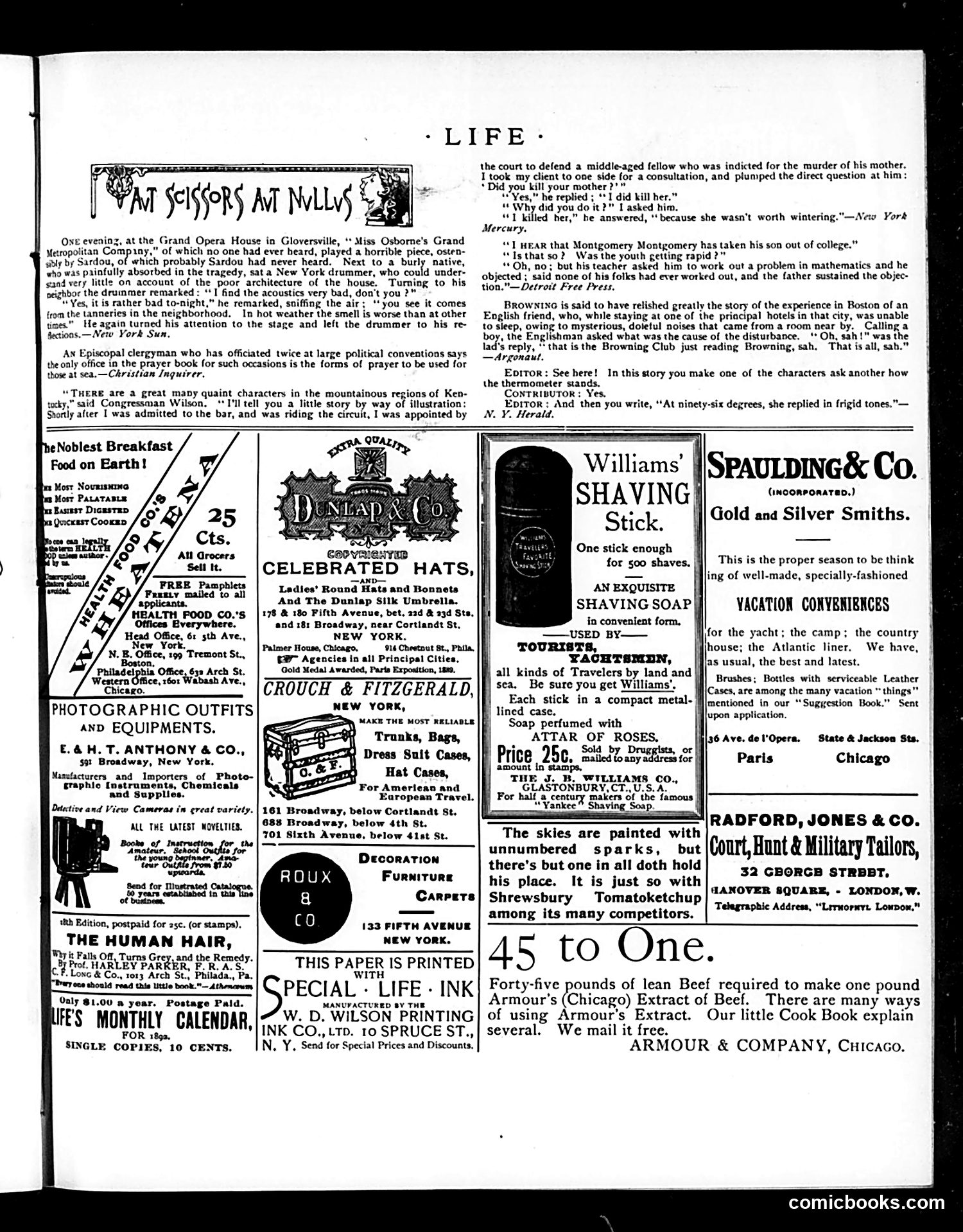 Life — July 21, 1892 — page 13: Life, 1892-07-21