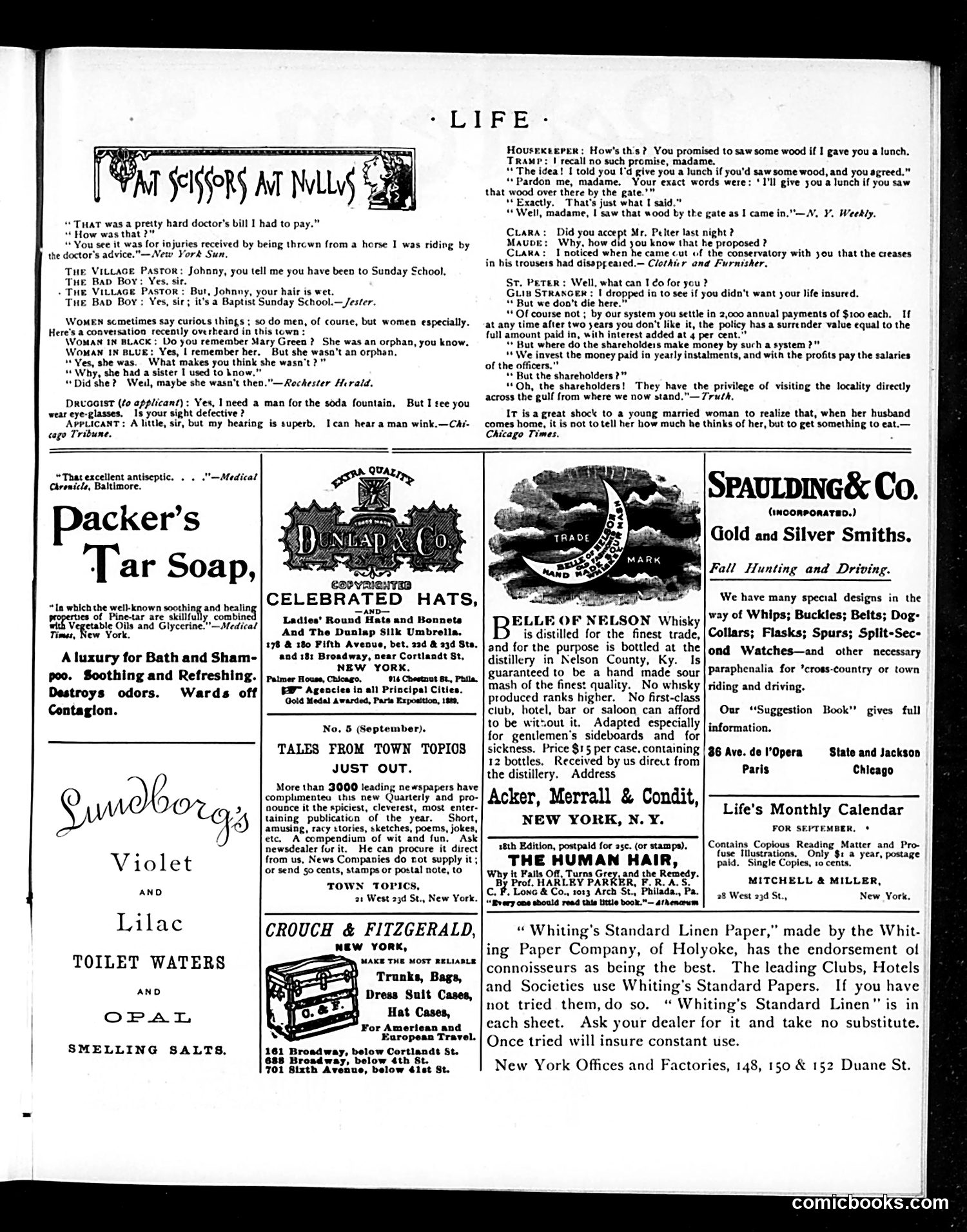 Life — September 8, 1892 — page 13: Life, 1892-09-08