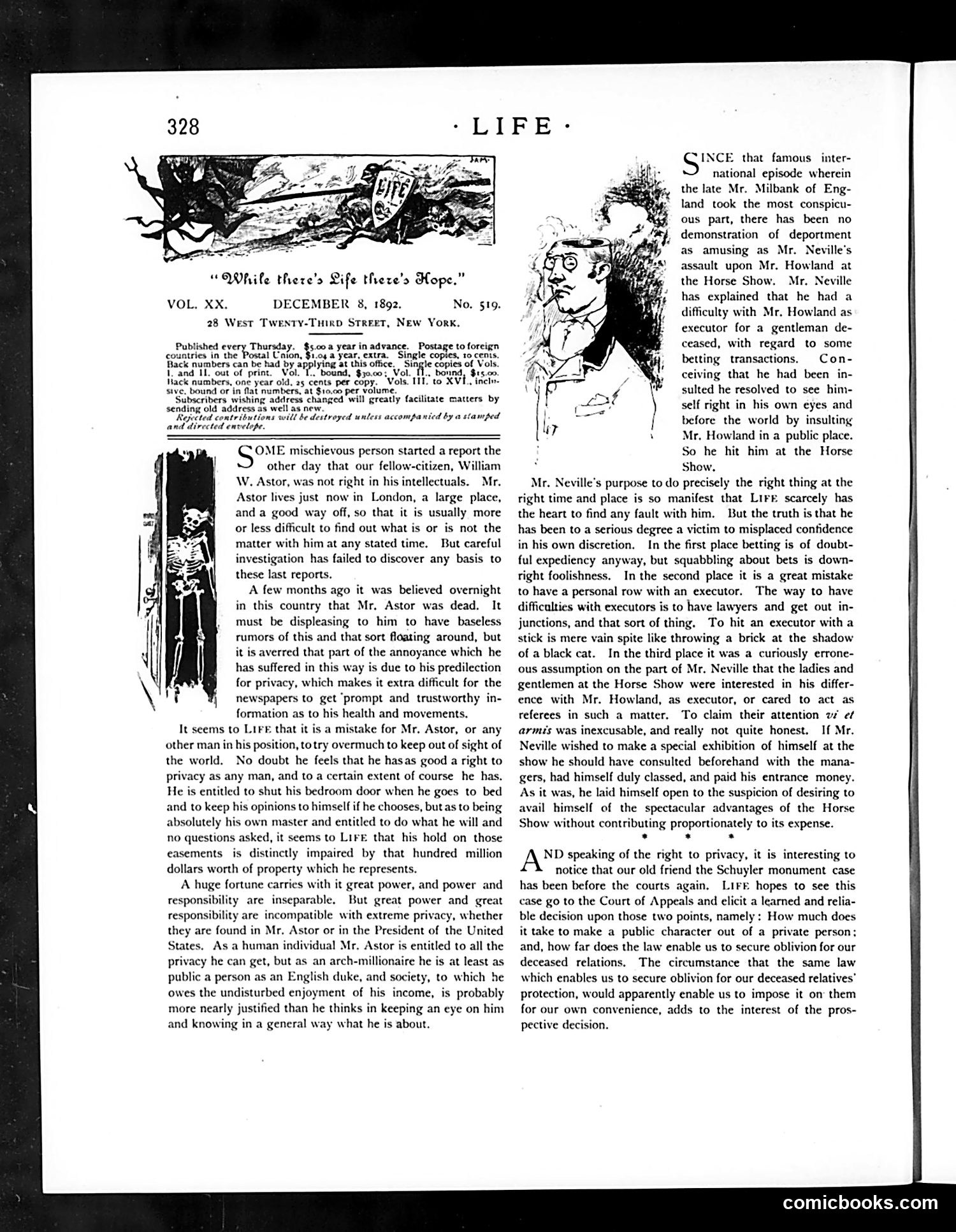 Life — December 8, 1892 — page 4: Life, 1892-12-08