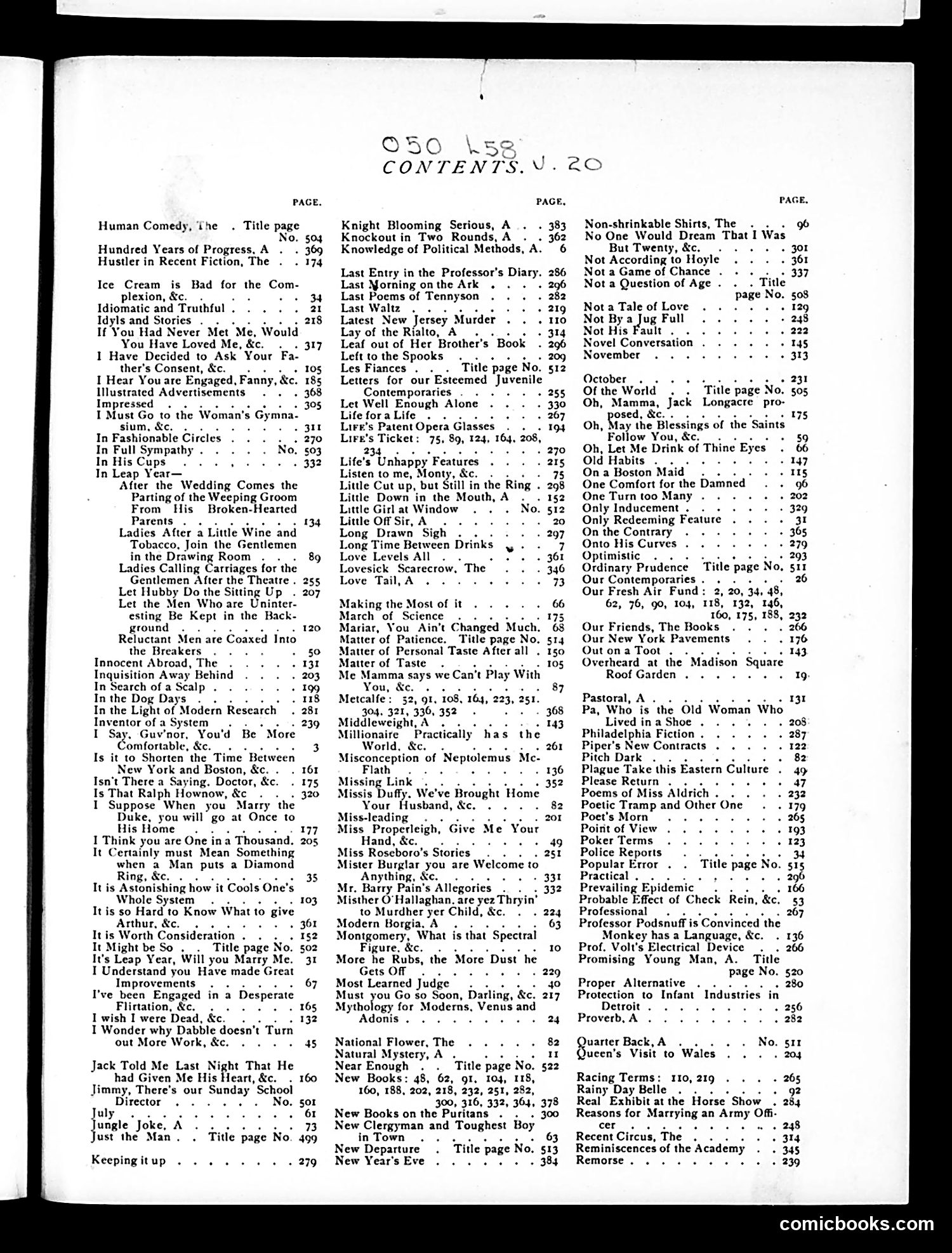 Life — 1892 — page 1: Life, 1892