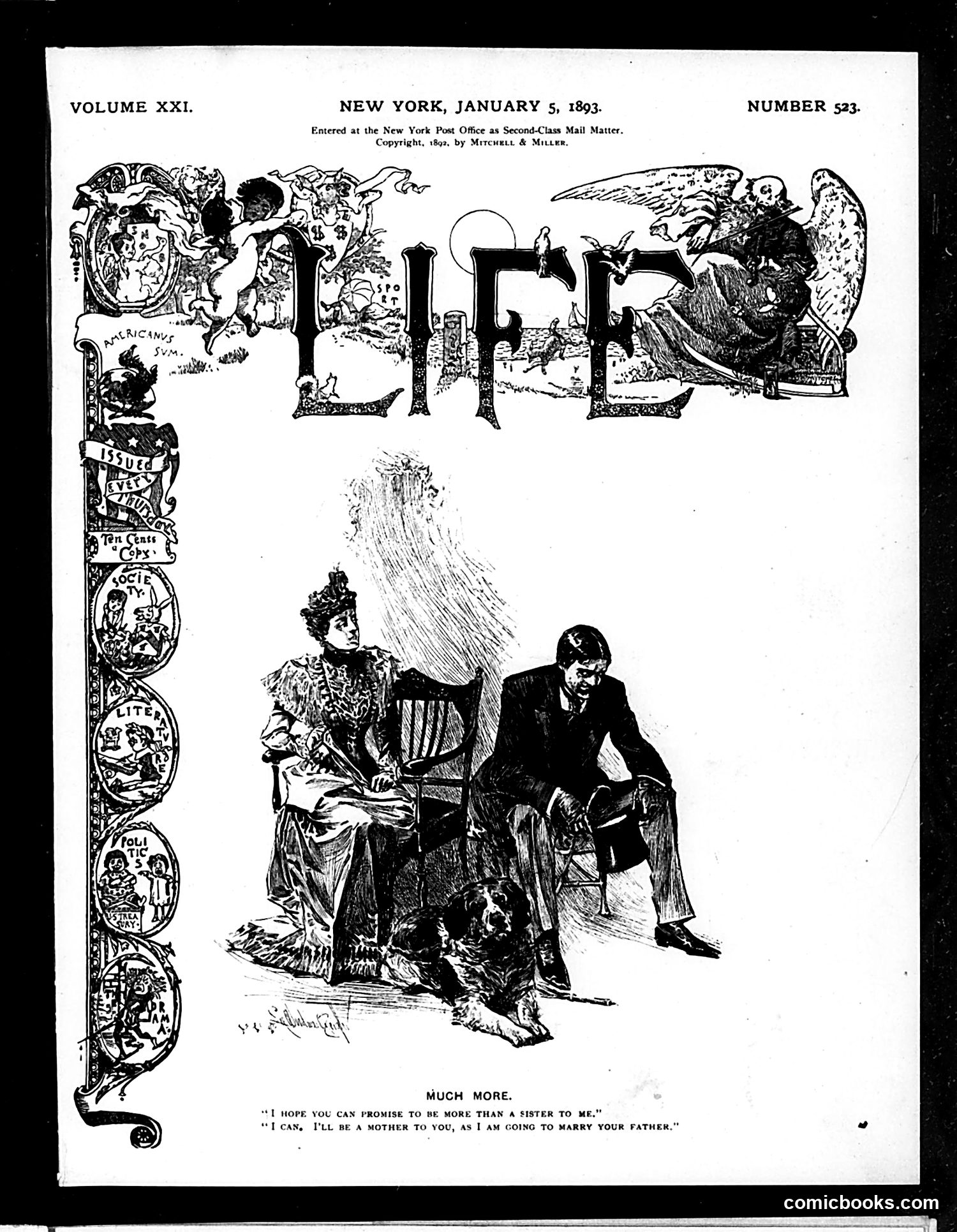 Life — January 5, 1893 — page 1: Life, 1893-01-05